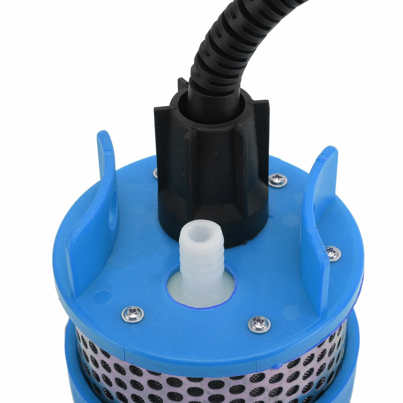 Acouto Bomba de Pozo Profundo, Bomba Sumergible Solar de Plástico 24 V 80 W 230 Pies de Elevación 1.7 GPM para Estanque de Riego Intercambio de Agua Ganado Beber Cabinas Remotas Pozos Profundos (BLUE)