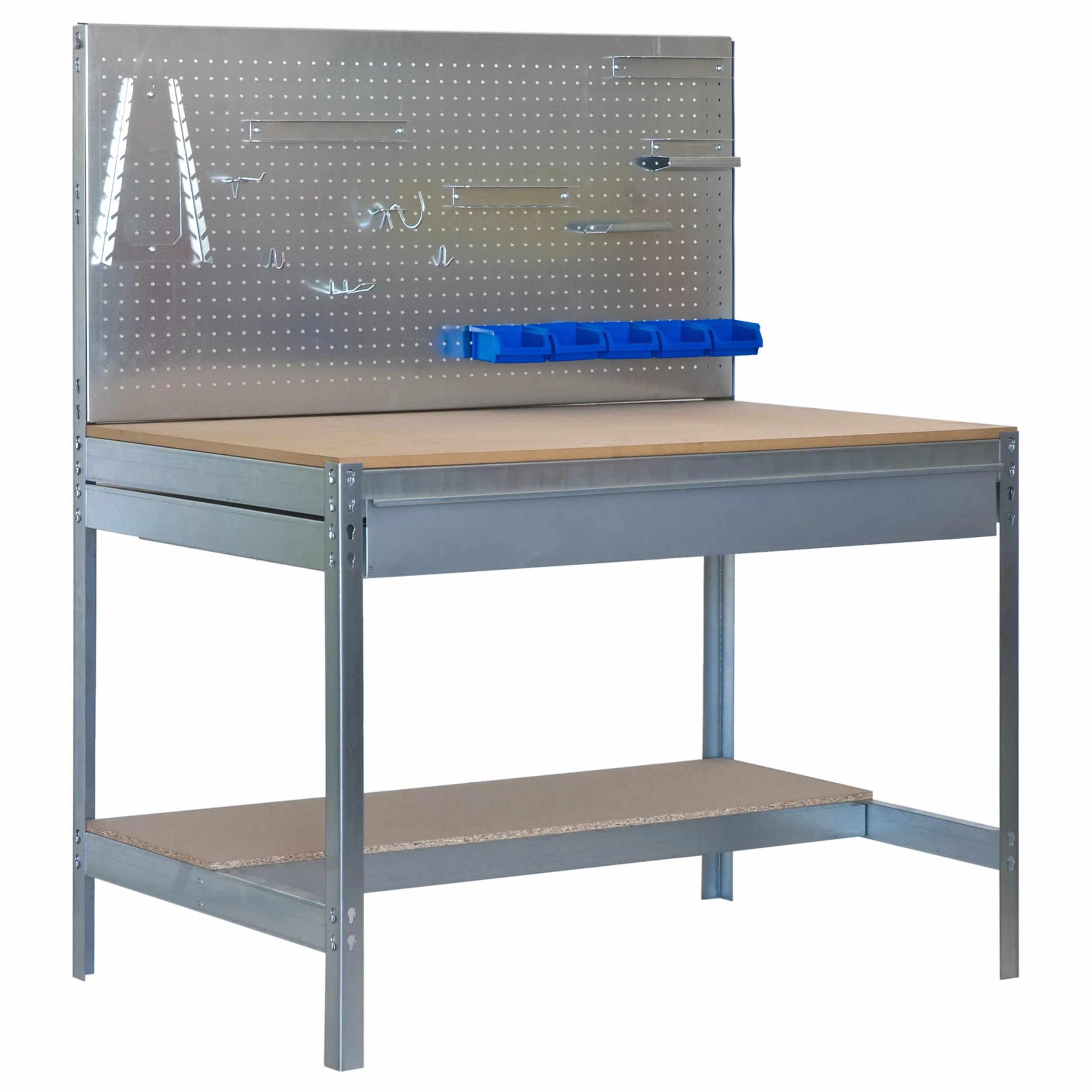 Simon Rack Banco de Trabajo Taller 400 kg 1445x910x610 mm Galvanizado Madera BT2