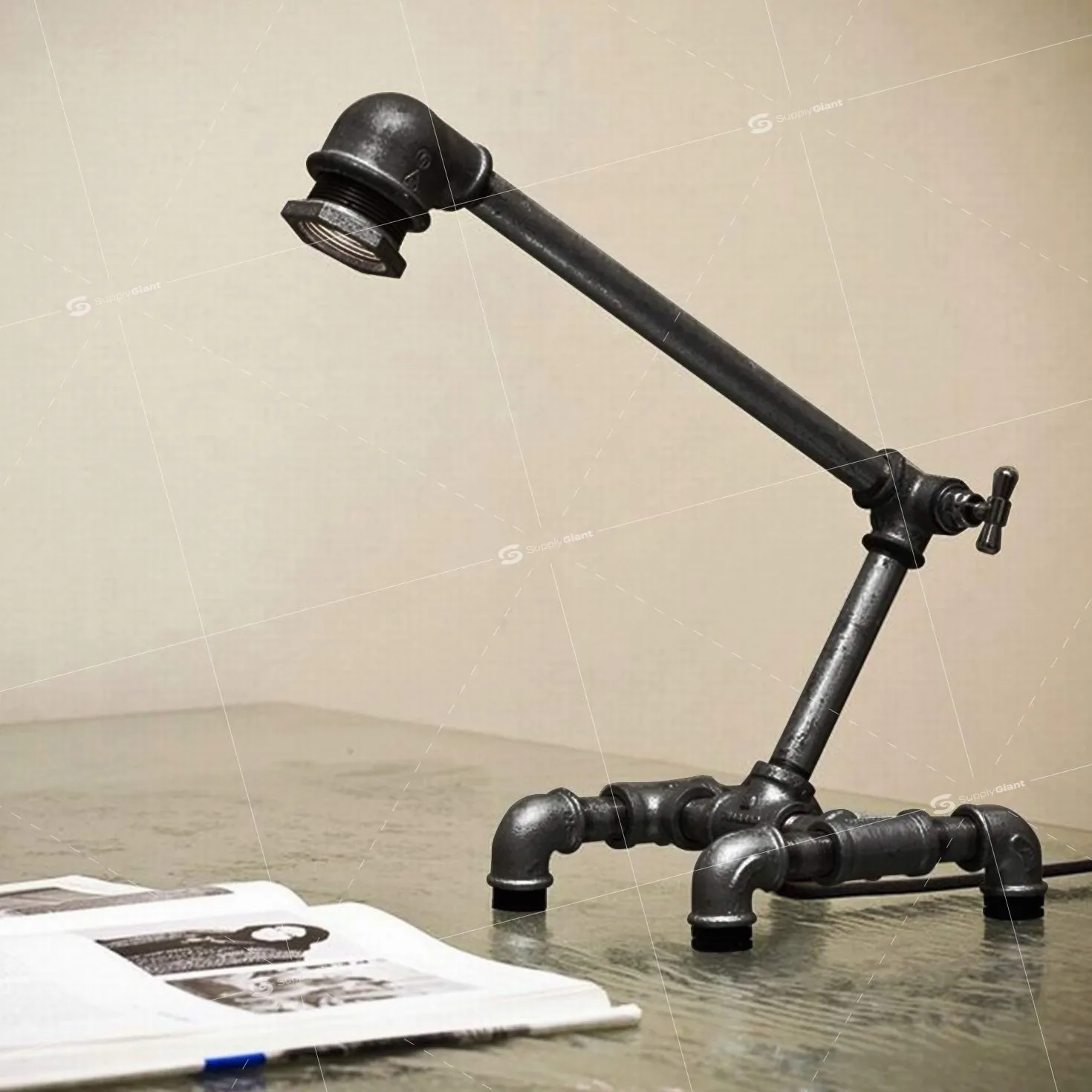 Supply Giant BMRL1141-10, codo reductor de 90 grados de 1-1/4 x 3/4 pulgadas, accesorio de tubería roscada de hierro maleable, negro (paquete de 10)