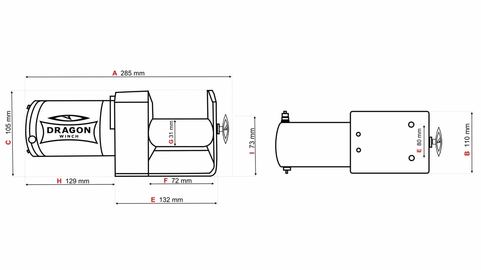 Dragon Winch Cabrestante eléctrico 12V 3000 lbs / 1360 kg, serie Maverick con Cuerda de acero 10m para arados, quads, ATV, UTV | incluido control remoto inalámbrico + accesorios para Cabestrante