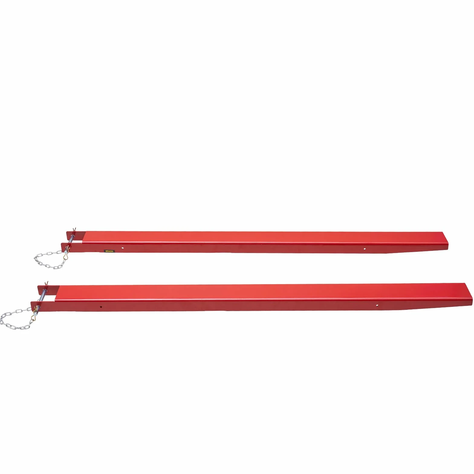 VEVOR Abrazadera de Horquillas de Tractor 1840x115mm 1 Par de Acero al Carbono Abrazadera en Horquillas de Paletas Carga 1815T con Pasadores para Mover y Transportar Cargas Pesadas y Voluminosas, Rojo