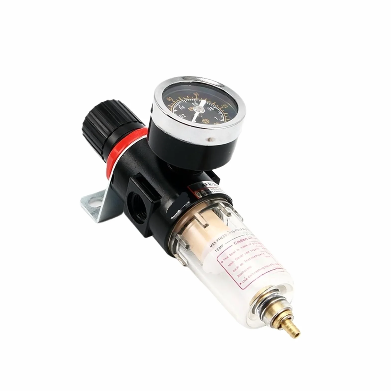 AFR2000 - Regulador de presión de filtro de latón roscado de 0.25 pulgadas, separador de agua, pistola pulverizadora, compresor de aire acondicionado (con conector de 6 mm)