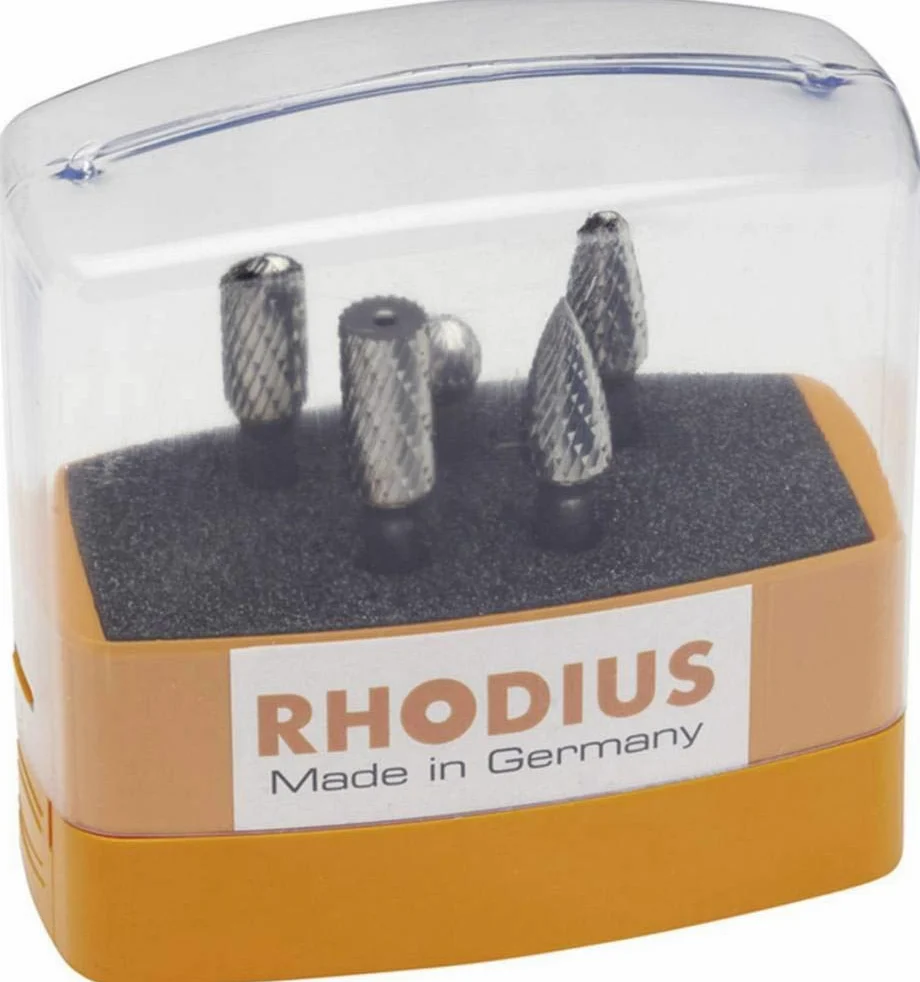 Rhodius Juego de 5 fresas de metal duro