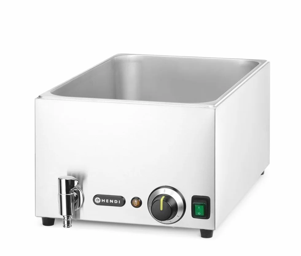 HENDI Baño María eléctrico 230V 1000W 19L acero inoxidable 605x332x242mm