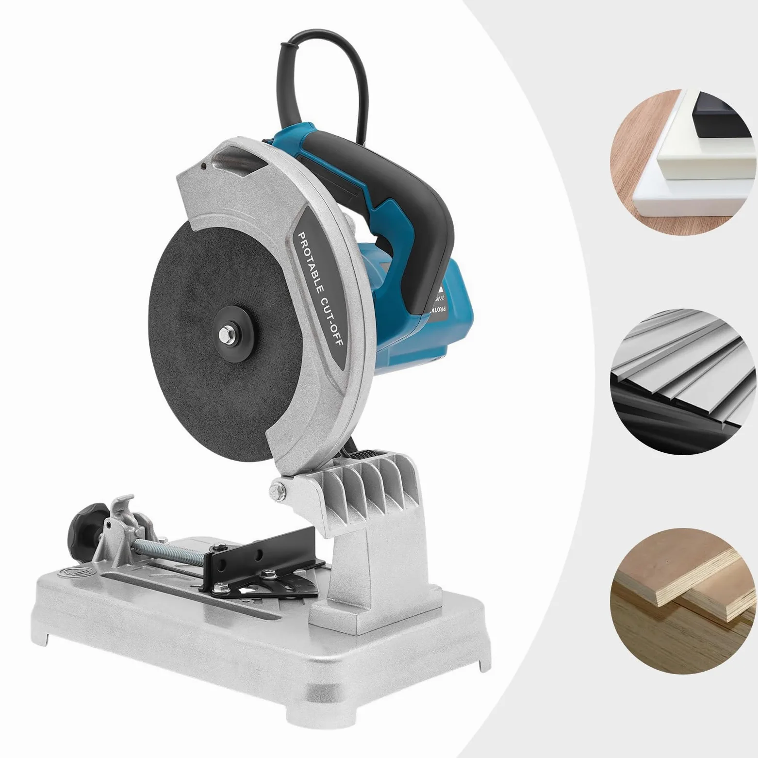 Sierra de Corte para Metales Multiusos de 17,8 cm - 5200 RPM con Corte Transversal (Azul)