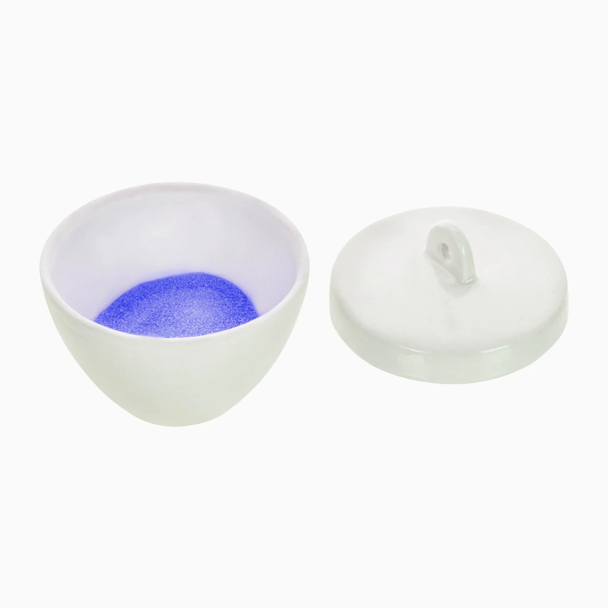 Crisol de porcelana Eisco Labs con tapa, forma corta, 30 ml de capacidad, paquete de 30