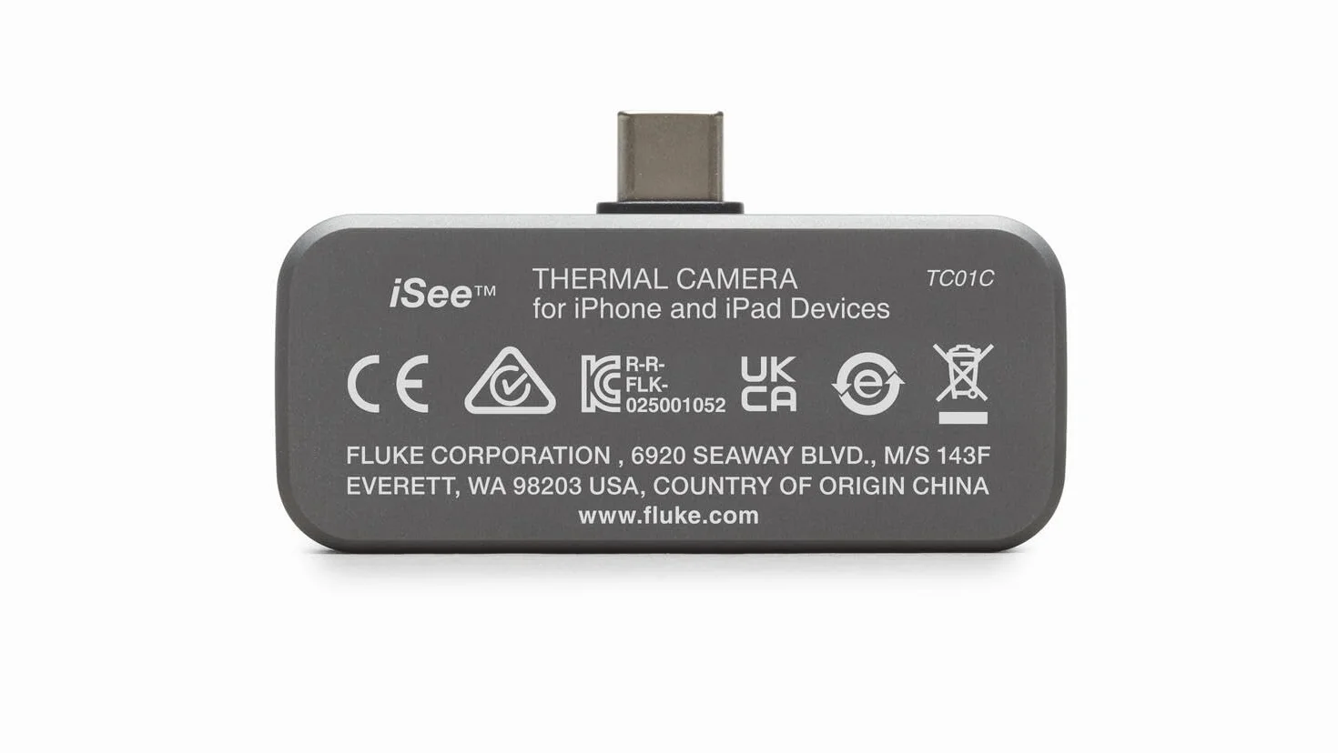 Fluke TC01C 25Hz - cámara térmica móvil iSee para teléfonos Inteligentes iOS Tipo C, Rango de Temperatura de hasta 1200 Grados Fahrenheit