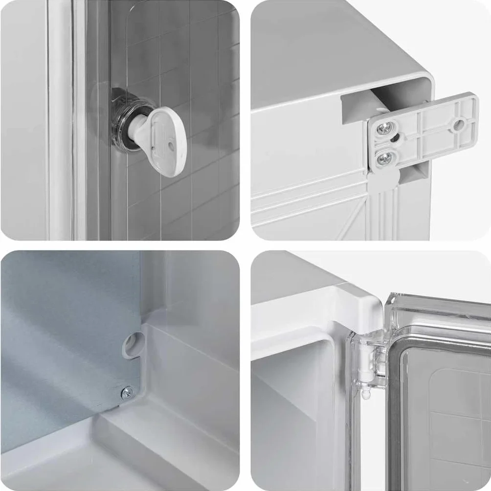 vidaXL Armario de Control Gris 47 x 20 x 50 cm Plástico ABS, Gabinete Moderno, solución Duradera para Herramientas, Organizador Elegante para Espacios Interiores y Exteriores