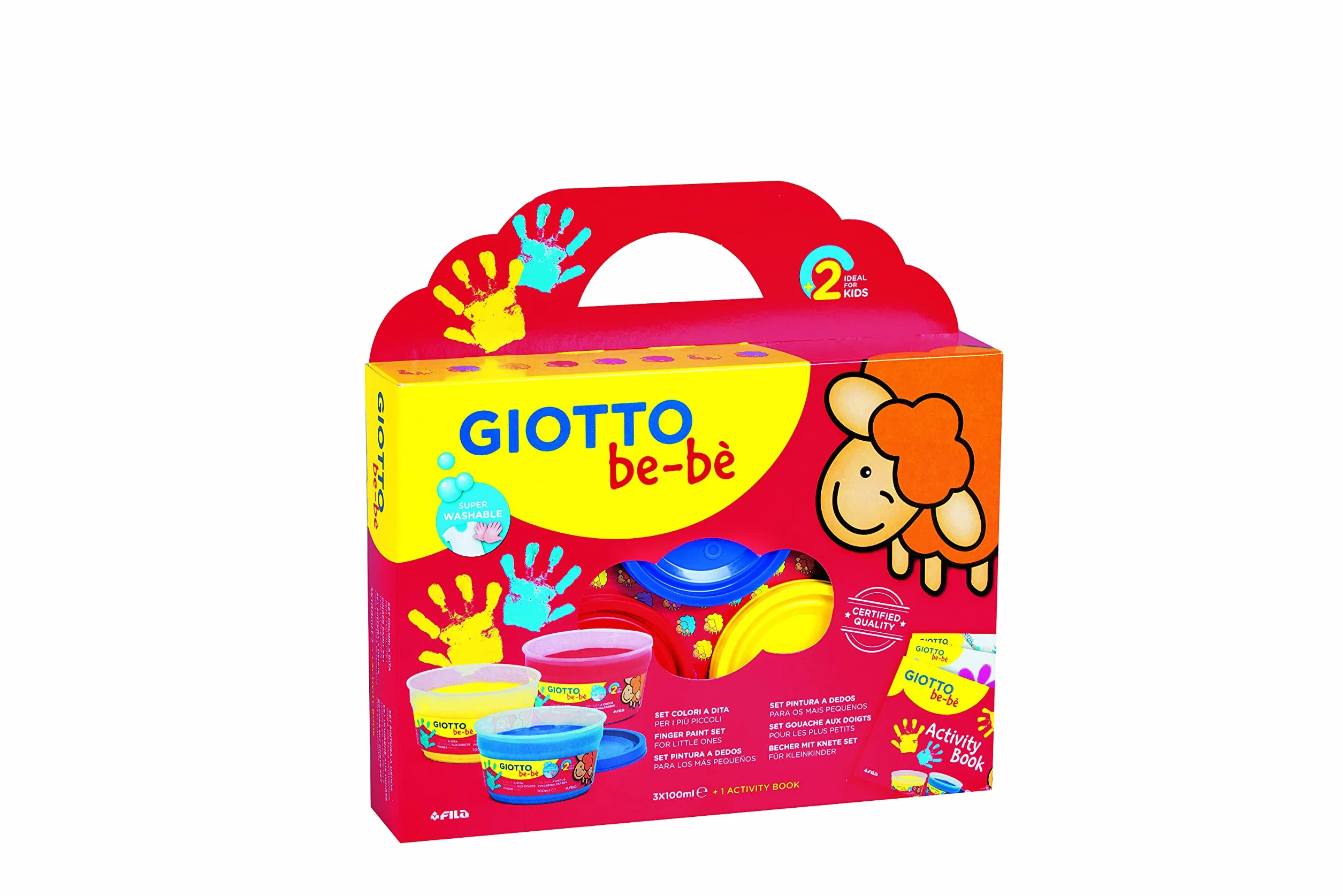 Giotto be-bè Set pintura a dedos 100 ml 3 unidades