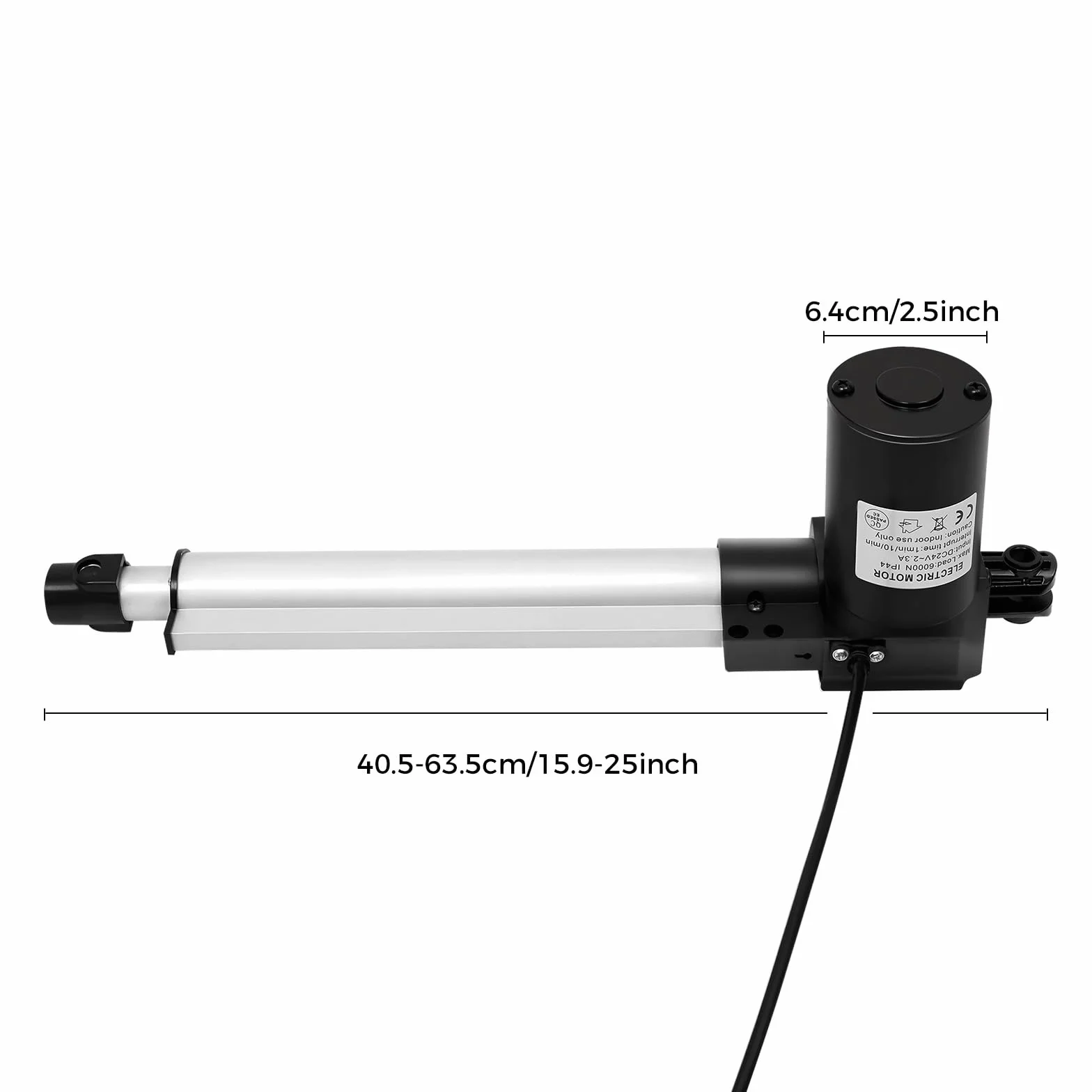 Kit Motor de Sillón Eléctrico Recliner 6000N 230 mm 24V 600 kg