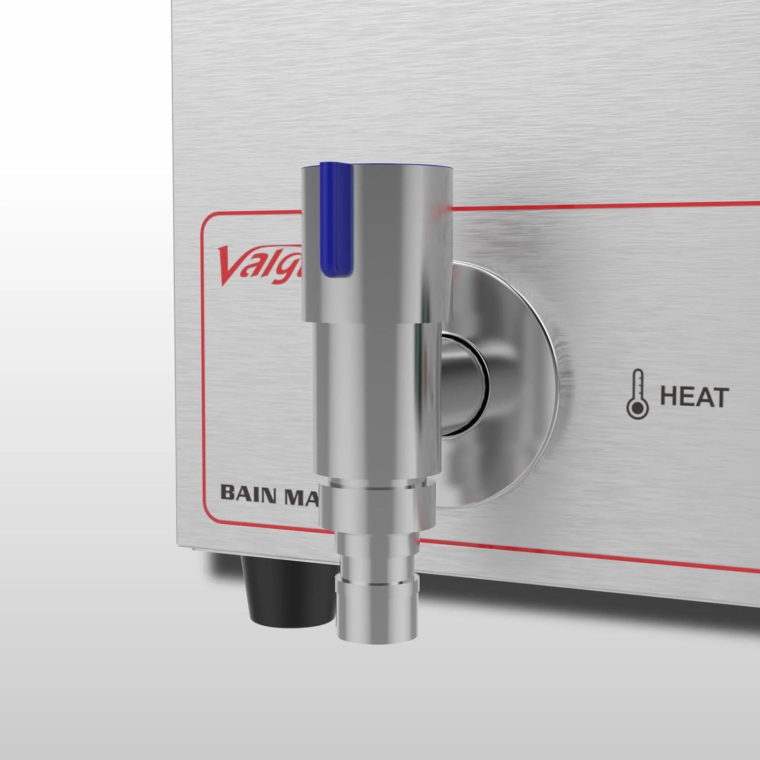 Valgus Calentador de Alimentos Comercial de Acero Inoxidable de 4 Secciones y 15L Servidor Buffet con Tapa y Grifo para el hogar, Catering, restaurantes