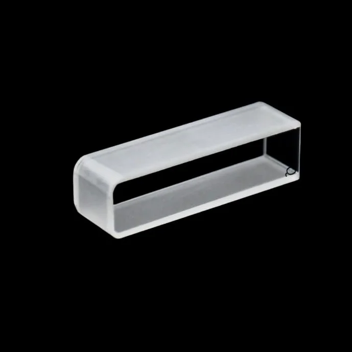 Cubeta de cuarzo de 10 mm for espectrofotómetro (paquete de 2), celda redonda de 3,5 ml con transparencia de doble cara, for muestras líquidas