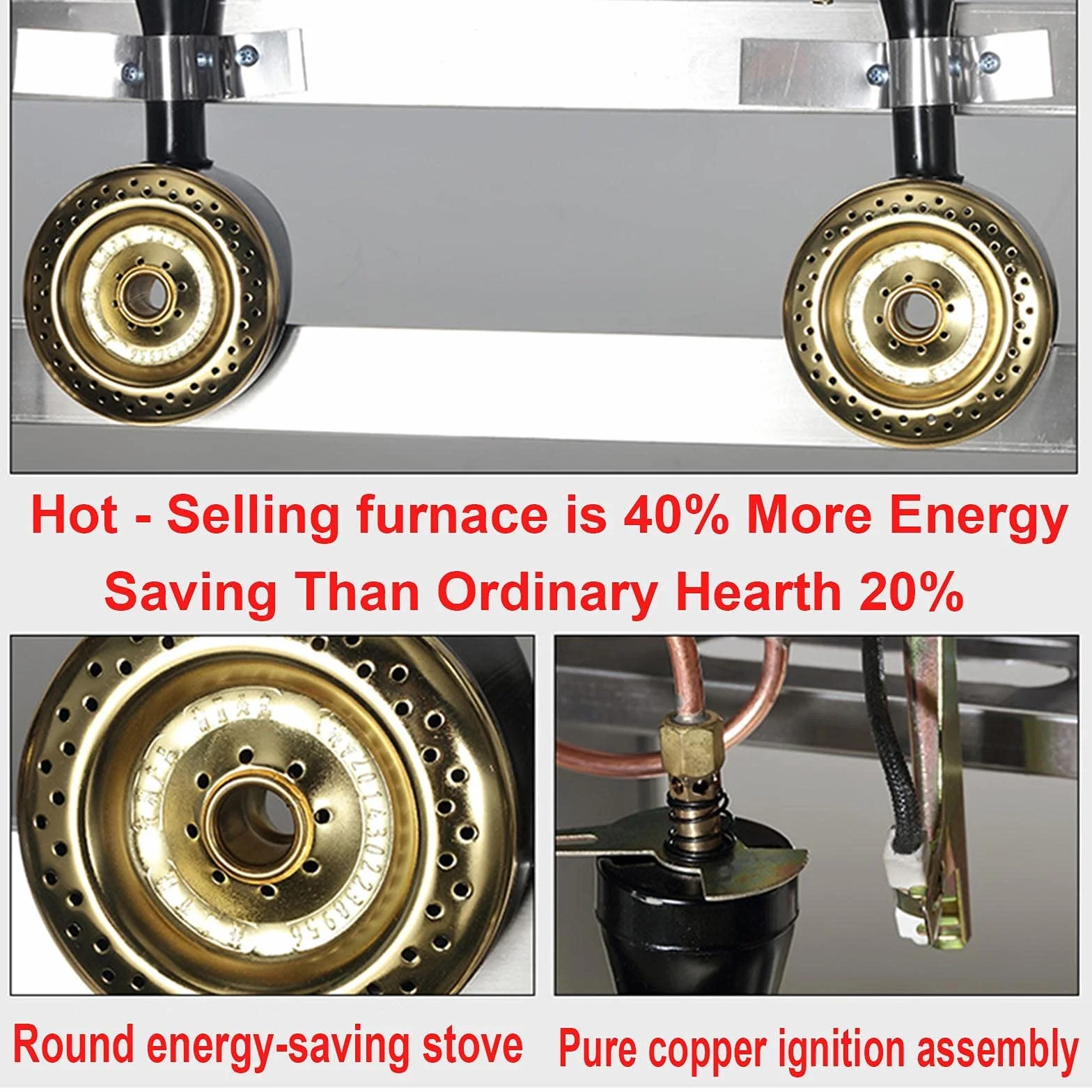 Freidora de gas profesional, freidora de gas 22L tanque de acero inoxidable con cuchara freidoras industriales fritadeira, Freidora De Acero Inoxidable Doble Tanque Con Calentamiento Rápido Para Us