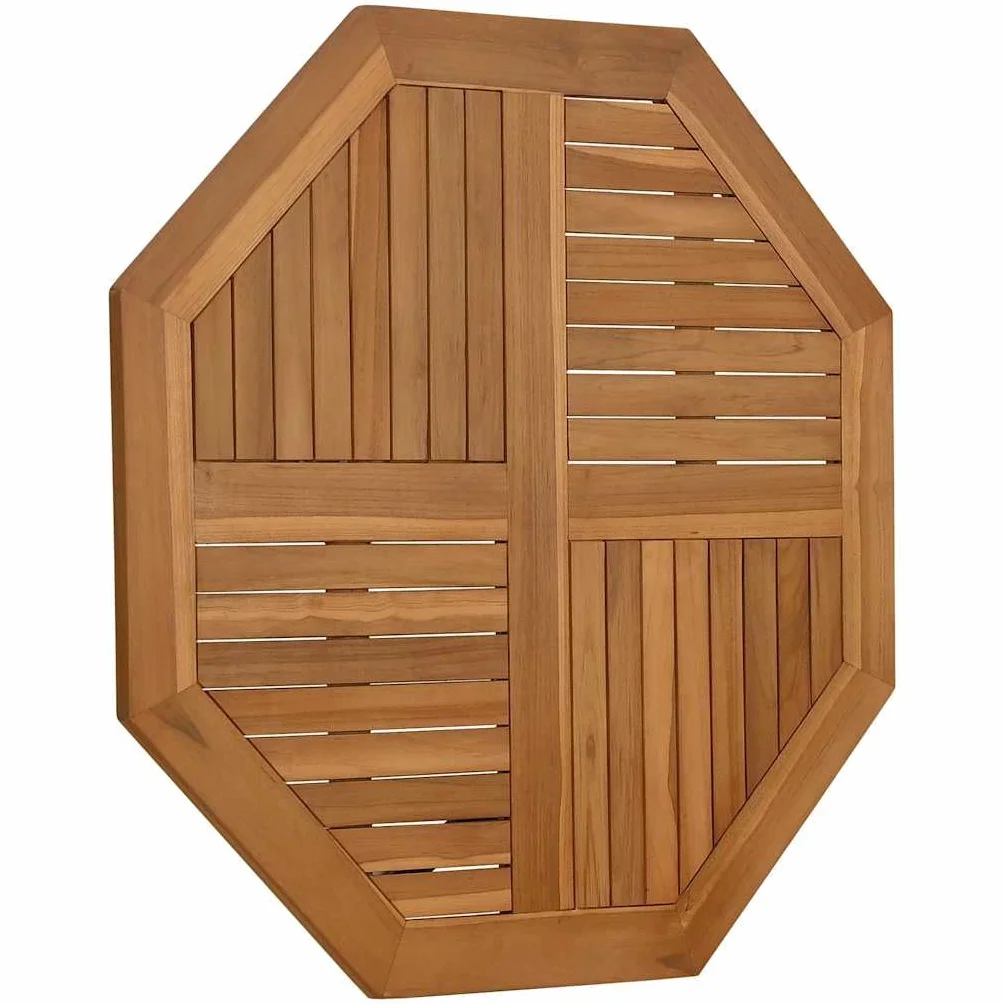 vidaXL Tablero de Mesa Octogonal de Madera Maciza de Teca 90x90x2,5 cm, Superficie de Mesa, Tablero de Mesa de Repuesto, Tablero de Muebles de Madera