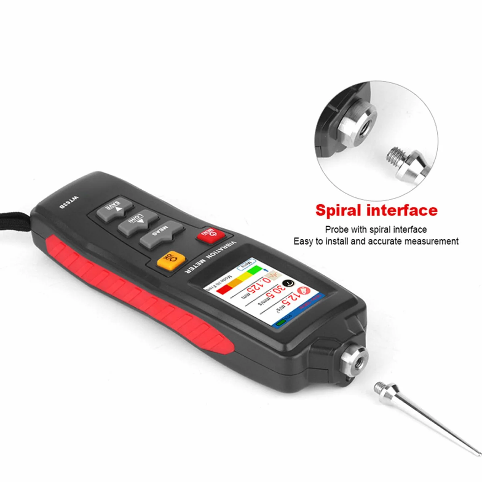 Medidor digital de vibraciones con pantalla LCD para aceleraciones precisas, instrumento de vibración y