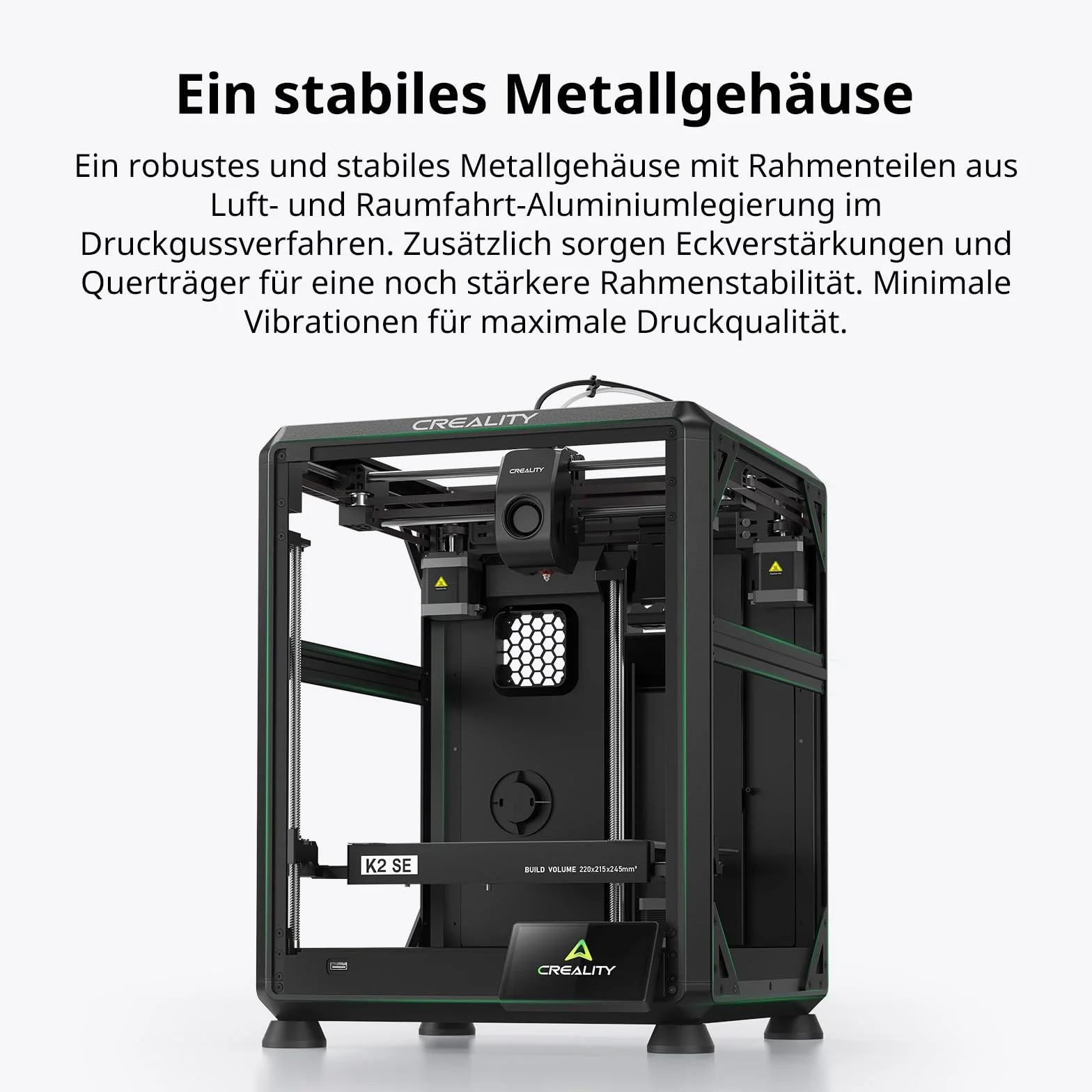 Creality K2 SE Impresora 3D Multicolor con CFS, Impresión de Alta Velocidad a 500 mm/s, Nivelación Automática, Extrusora de Accionamiento Directo, Tamaño de Impresión 220 × 215 × 245 mm