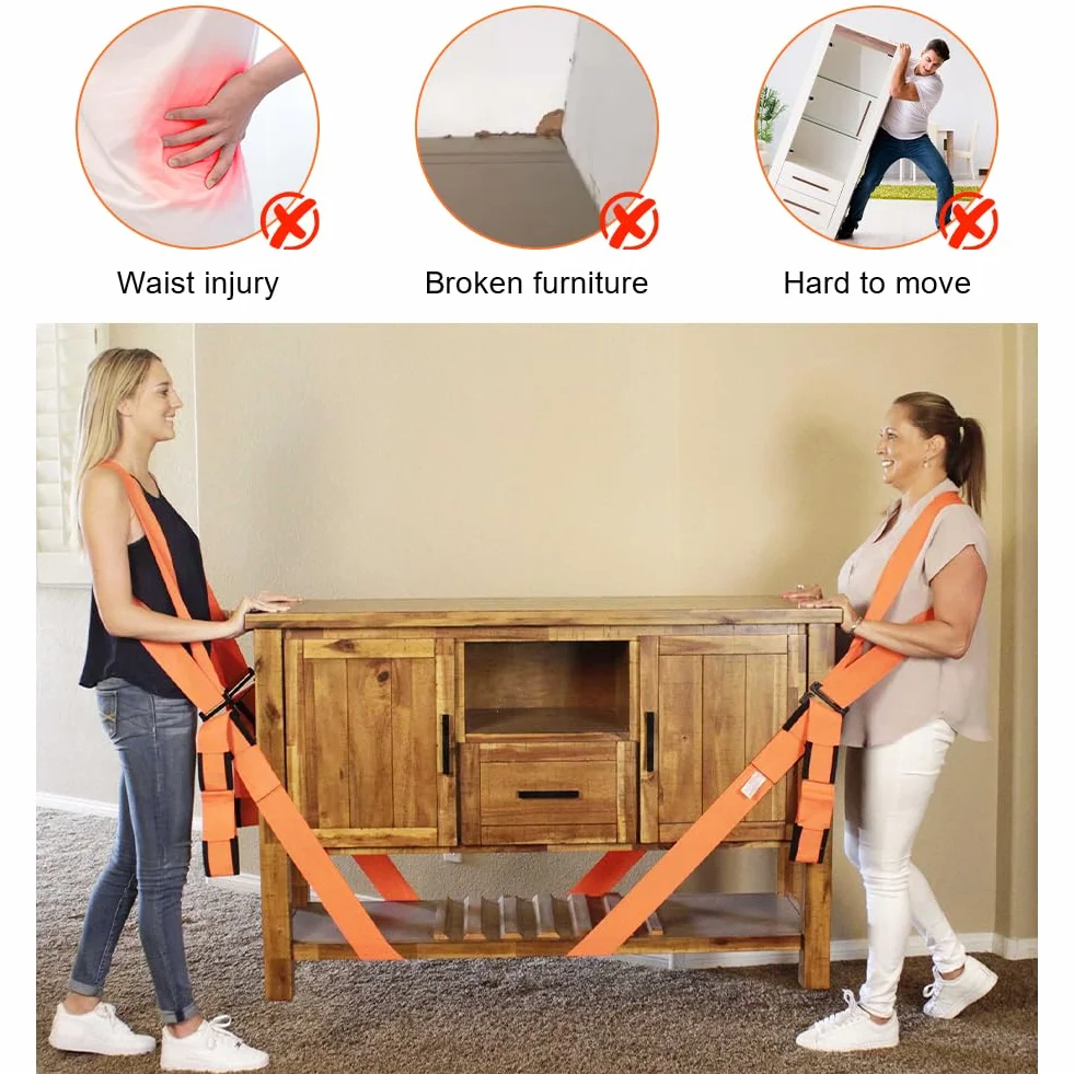 URAQT Correas para Mover Muebles, Arnés de 2 Personas, hasta 360 kg