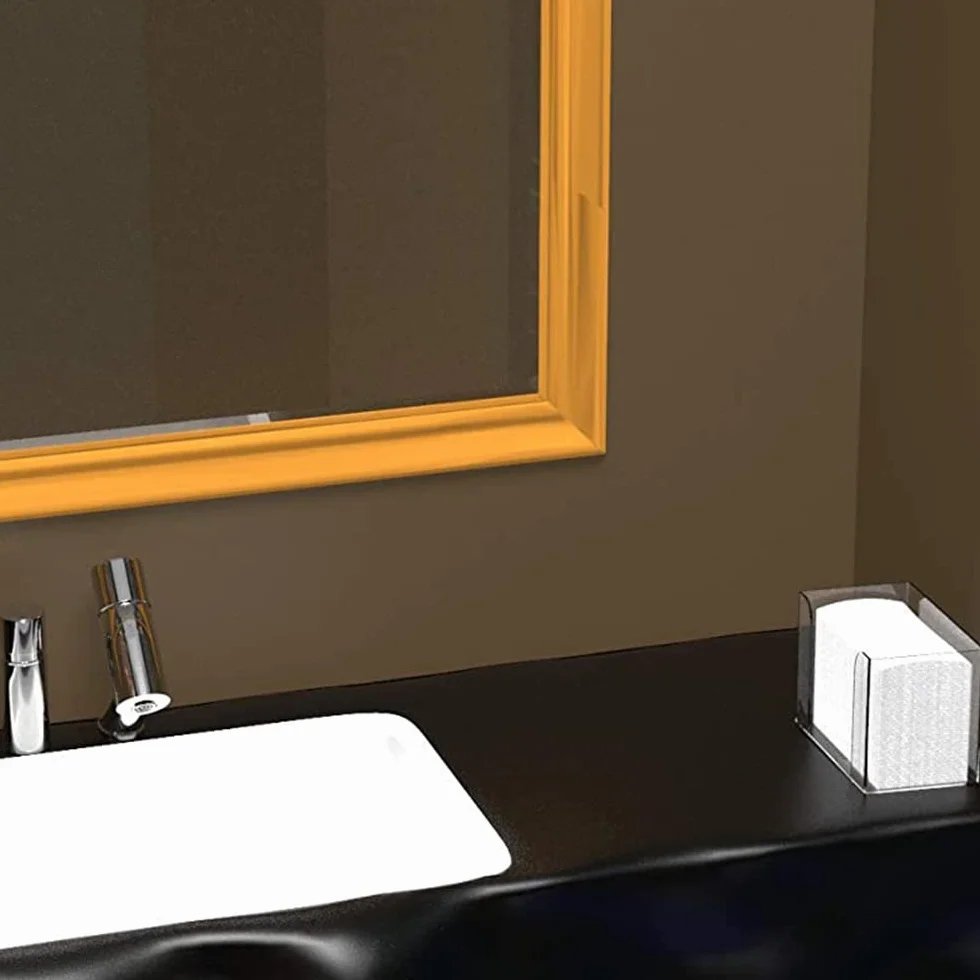 Soporte transparente para servilletas de papel para encimera, toallas plegables en Z, C o multipliegues