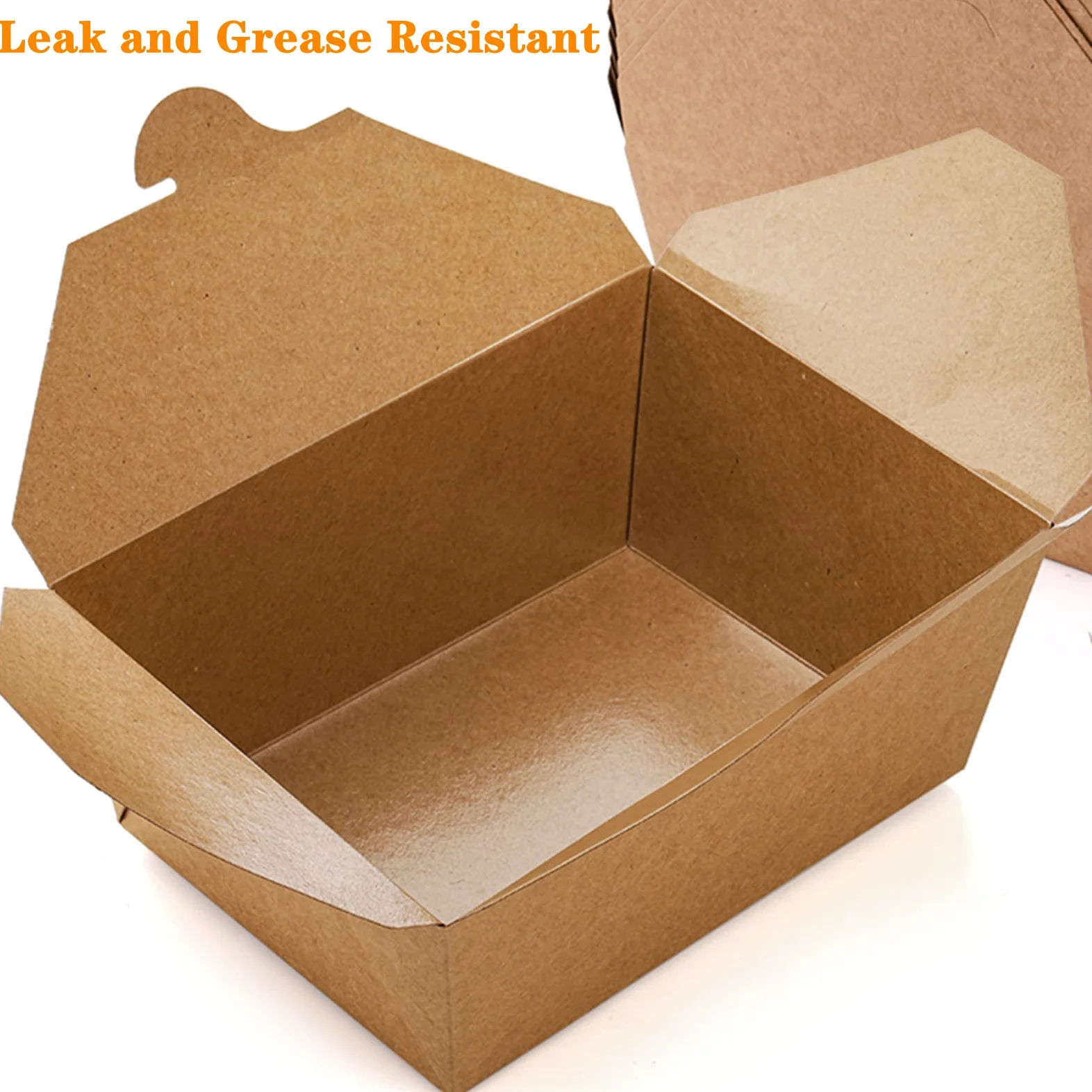 DEAYOU Paquete de 35 envases de comida Kraft para llevar de 12 onzas, cajas de comida de papel marrón con tapa, almacenamiento de Kraft desechable para ir de embalaje, catering, fiesta