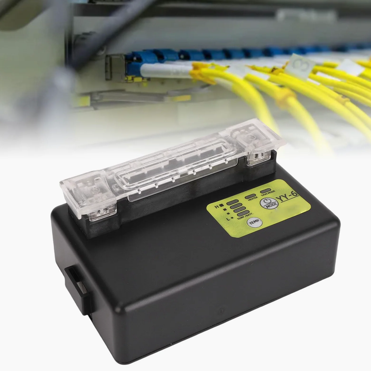 Keenso Empalmador de Fusión Calentador Externo Función Automática Ajustable para Empalme de Fibra óptica de Alta Eficiencia Aluminio 1 Unidad