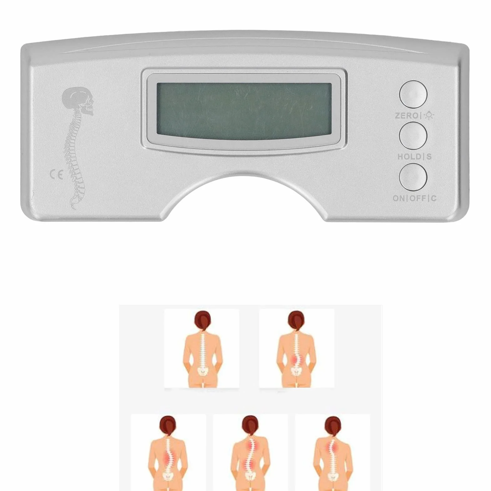 Fafeicy Medidor de Escoliosis 0-30° Detector Escoliómetro Electrónico Pantalla Digital