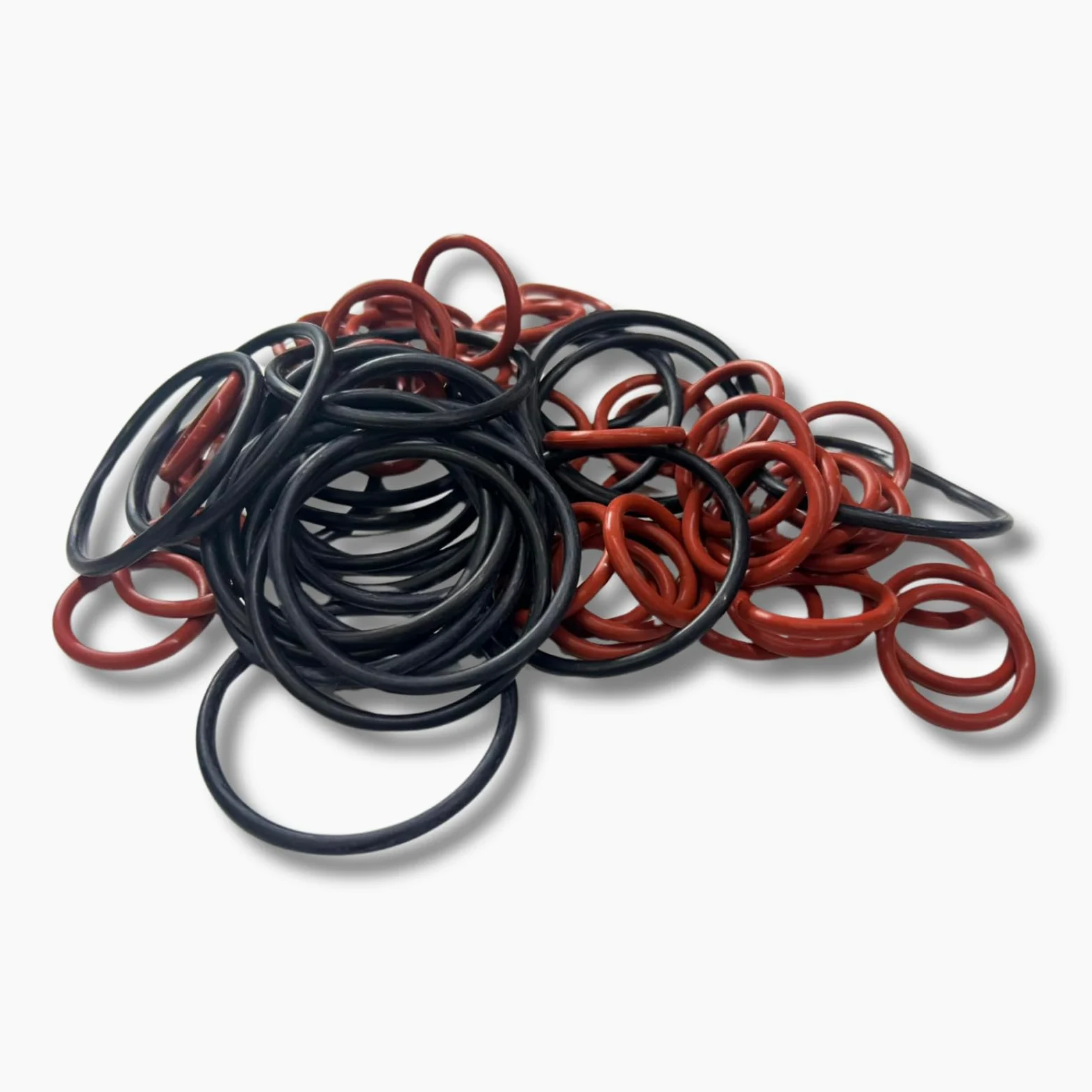 Junta tórica NBR, 56,5 x 5,33 mm, junta de goma, nitrilo, caucho acrilonitrilo butadieno de alta dureza, resistente al aceite, juego de 100 unidades, color negro