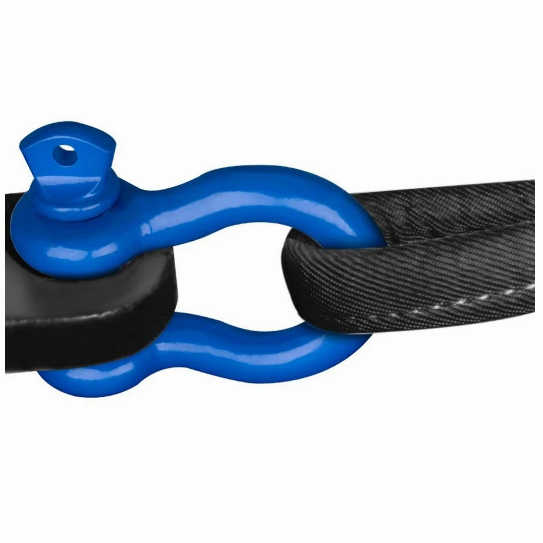 Paquete de 2 grilletes en D de 3/4, grilletes azules, grilletes de anillo en D de 3/4, grilletes de anclaje de anillo en D de 4,74 toneladas para remolcar, grilletes de anillo en D, grilletes con