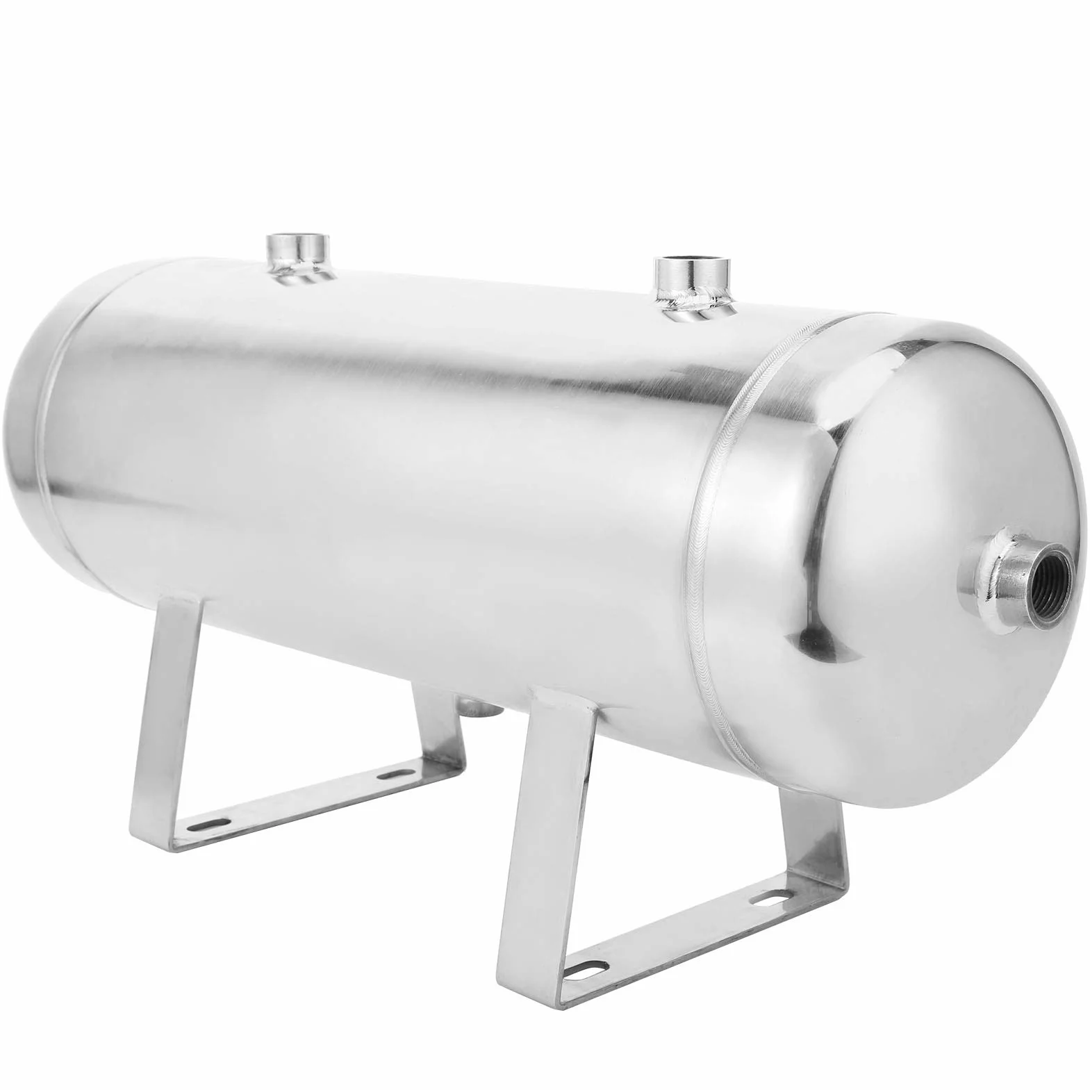 Tanque de Depósito de Aire, Espejo de Acero Inoxidable 10L 1/2 pulg. 1/4NPT, Resistente y Duradero con Soldadura por de Argón para Tanques de Almacenamiento de Energía