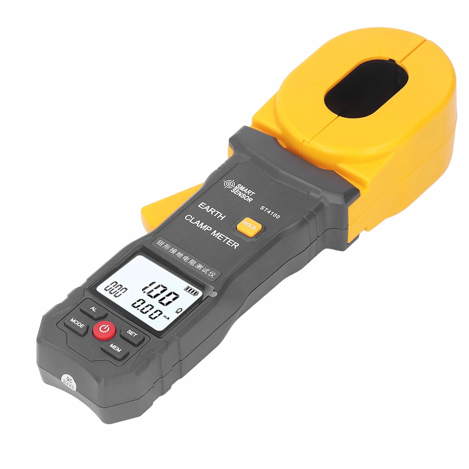 Medidor de Resistencia a Tierra con Abrazadera, Medidor de Resistencia a Tierra con Abrazadera Digital LCD para Pruebas de Tierra Precisas y Confiables