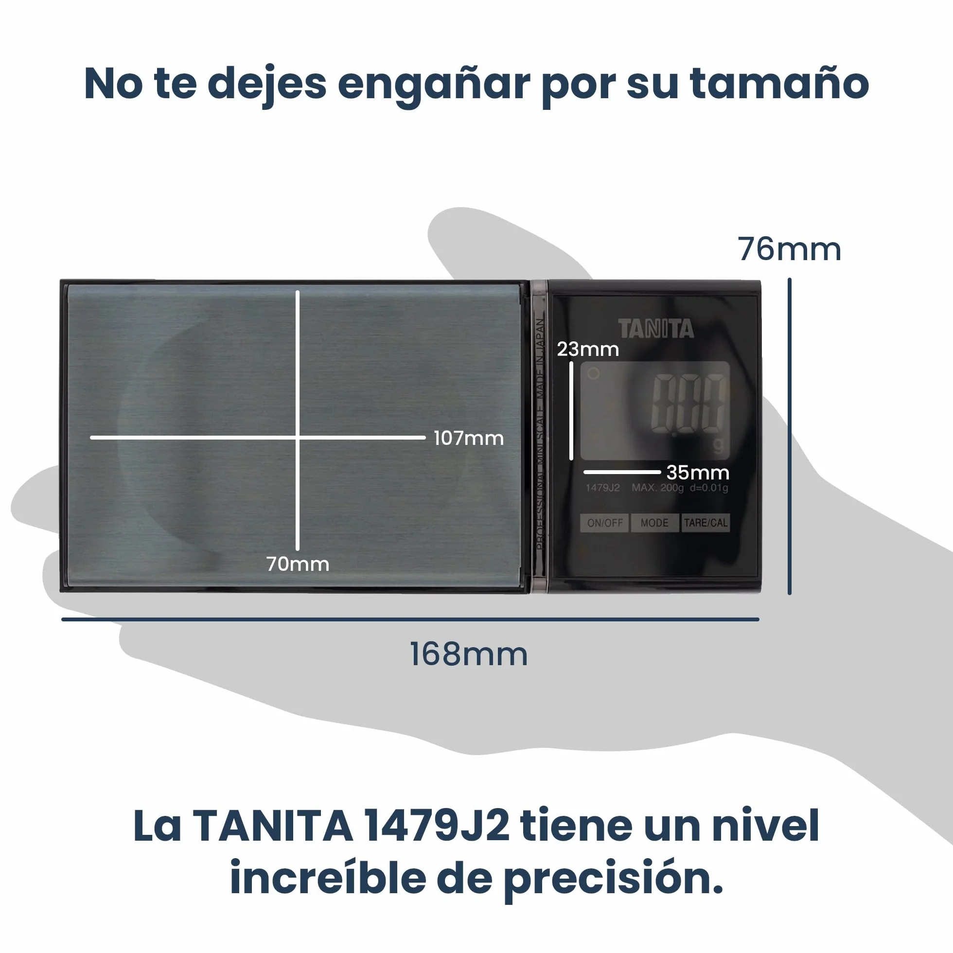 TANITA 1479J2 - Balanza de precisión Profesional. Capacidad 200 gr. Precisión 0,01 gr.
