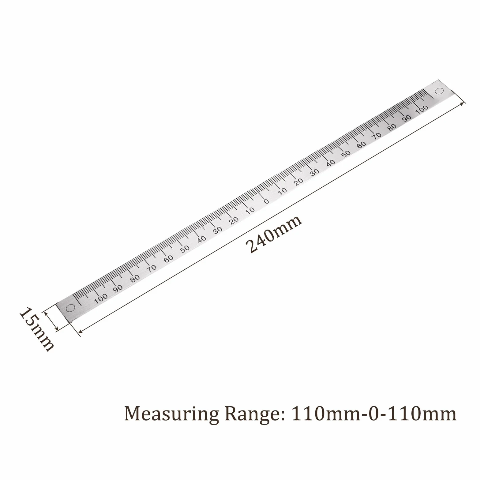 Regla de Localización Central Adhesiva de Aluminio 110mm para Medir Simetría