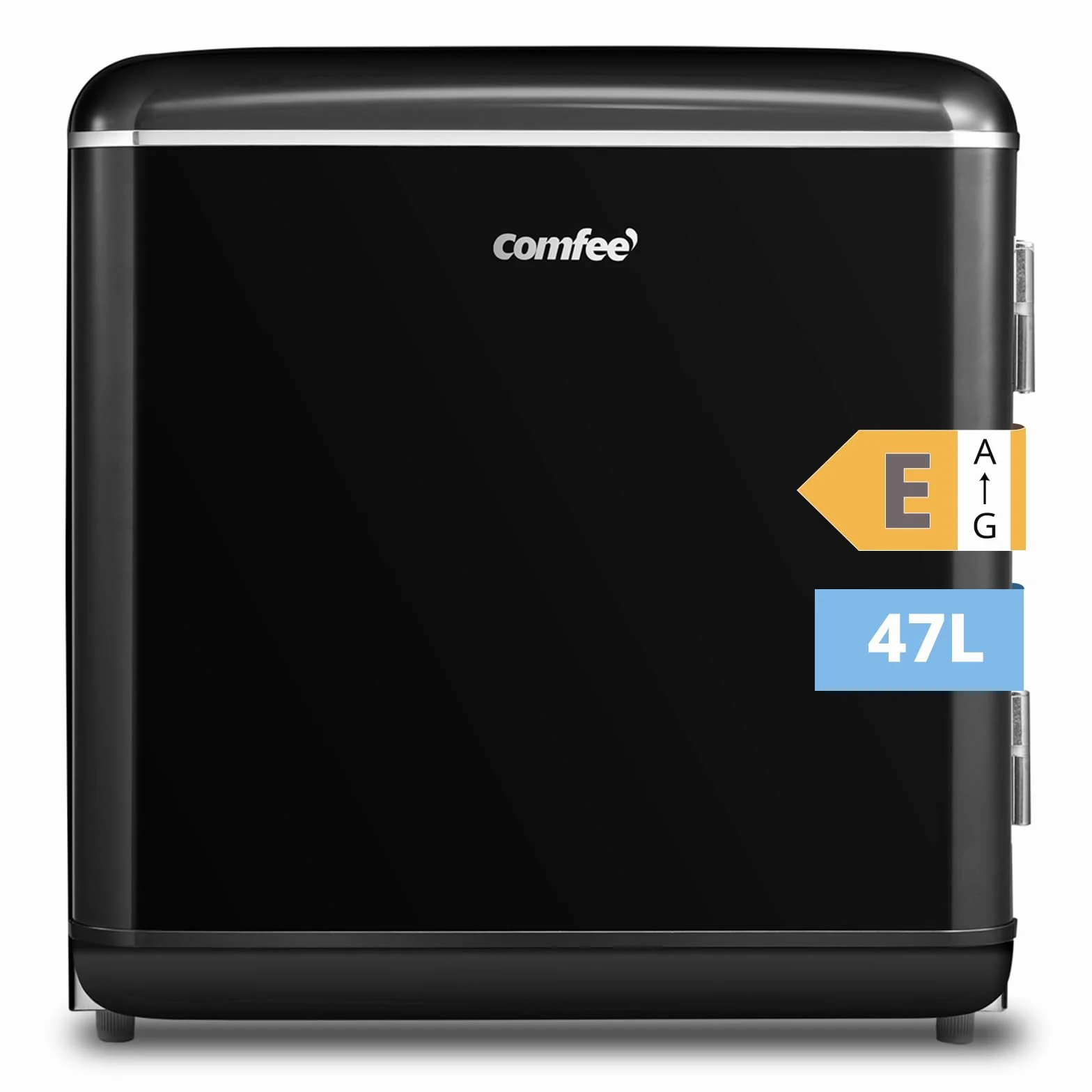 Comfee Single Door Mini Refrigerator 47L Retro Design Black Energy Class E