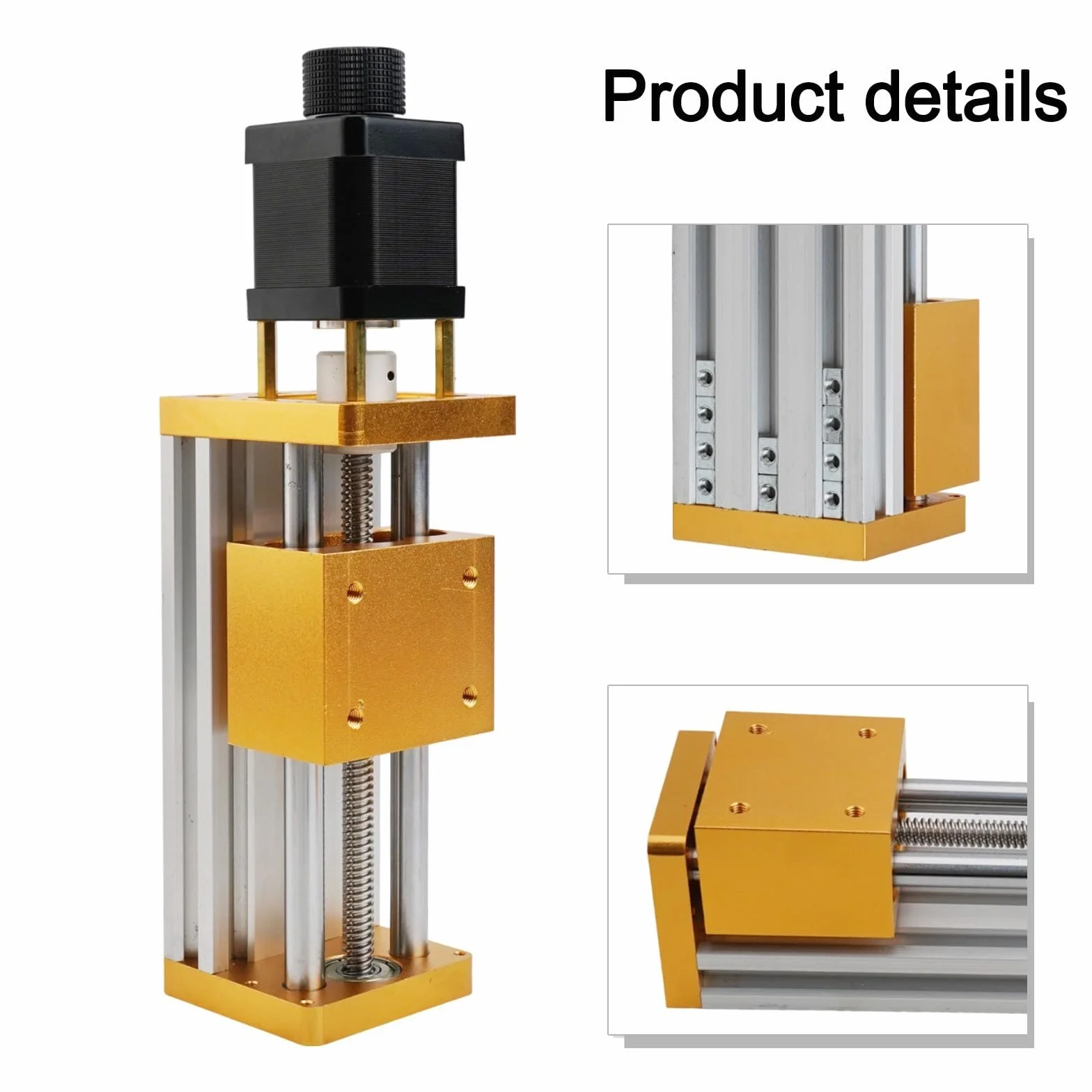Etapa linear de aluminio de la diapositiva de Z con el tornillo de bola, viaje de los 85Mm para la máquina del CNC, sistema de alto movimiento de poco ruido,