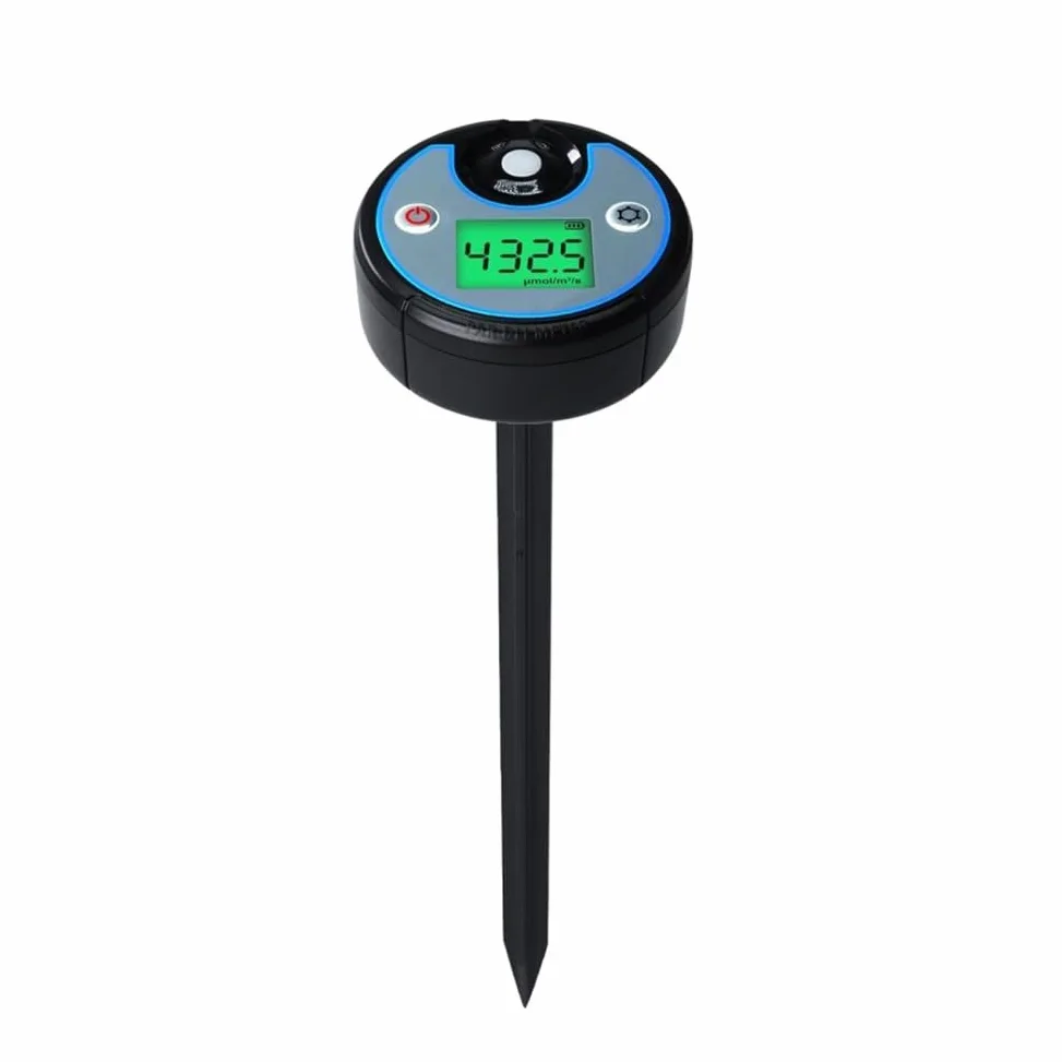 Zoegneer Medidor de luz PAR y DLI de doble función con registro de datos de 5 años IP65 impermeable espectrofotómetro de pantalla digital para monitoreo de crecimiento de plantas en invernadero y uso