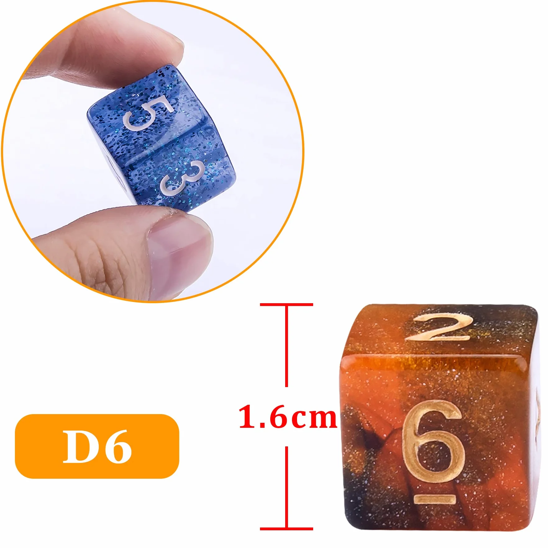SIQUK 35 Piezas Dados Poliédricos 6 Caras para DND y Enseñanza de Matemáticas