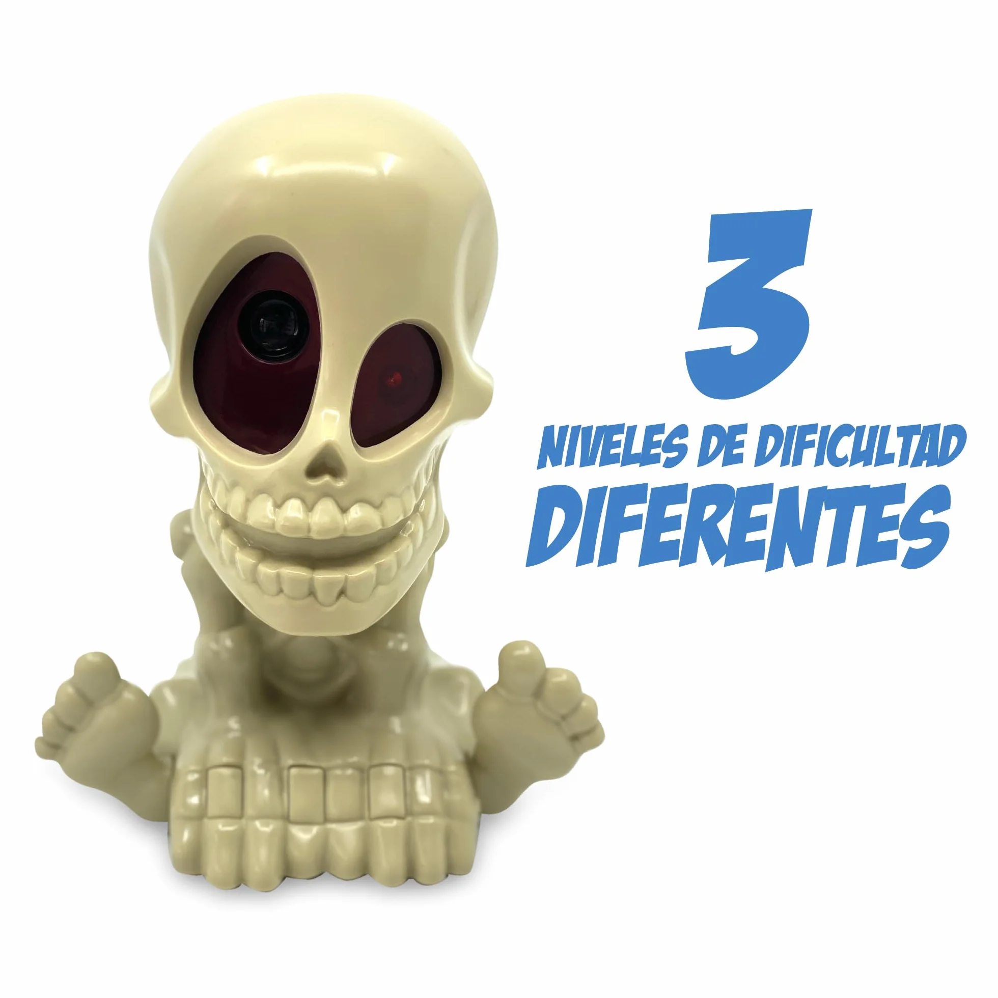 Famosa Famogames Johnny Calavera Juego de Mesa Familiar Atrapa Fantasmas Juguete Electrónico con Luz y Sonido 4 años