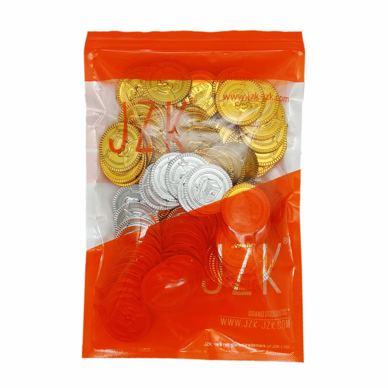 JZK 100 monedas de plástico de oro y plata para caza del tesoro pirata juguetes niños Halloween Navidad