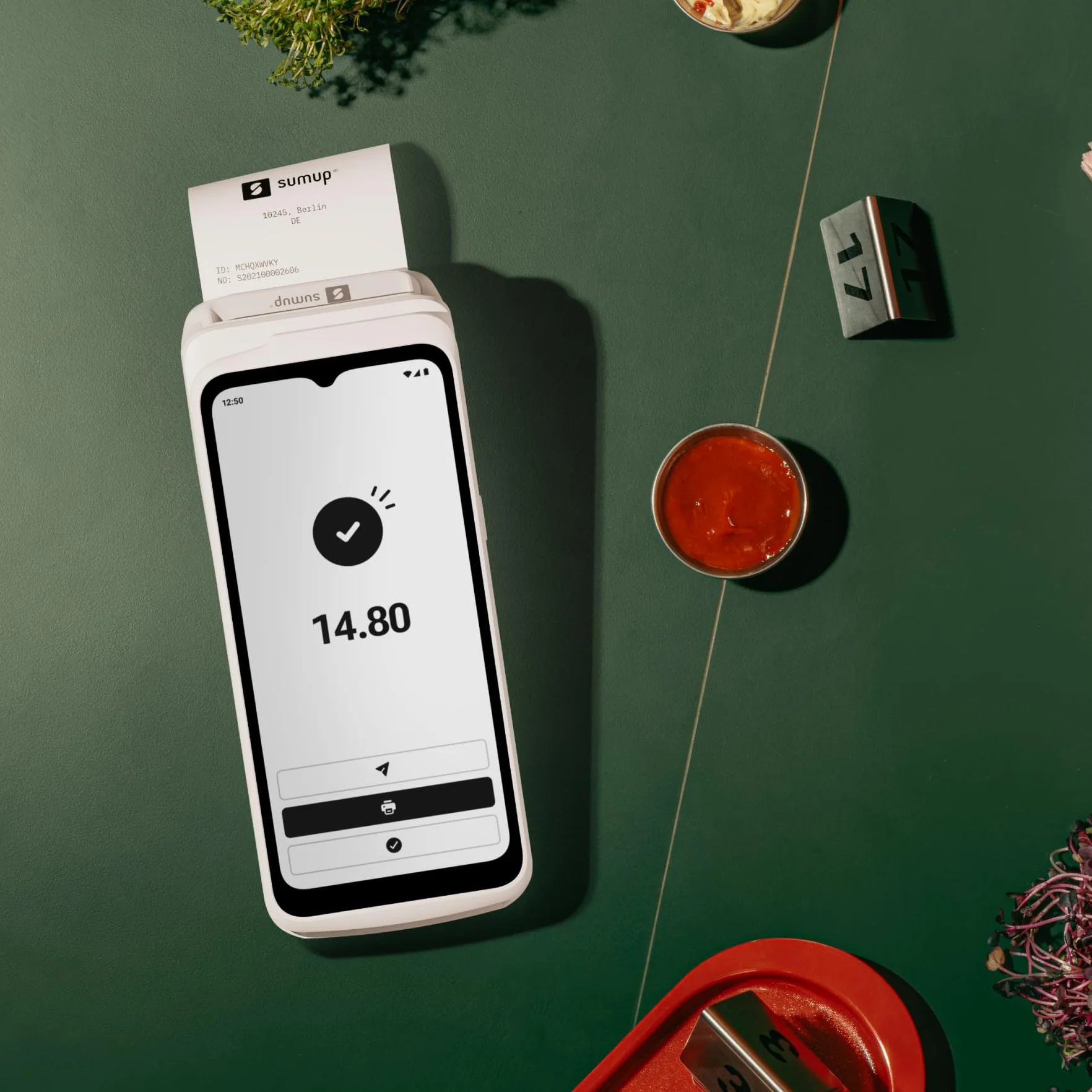 SUMUP Terminal Punto de Venta Todo en Uno con Impresora de Recibos Integrada y Pantalla Táctil