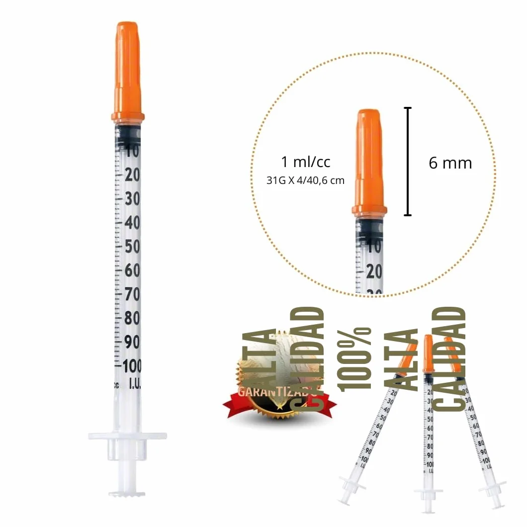 Tubos de plástico 1 ml/cc 31 g x 6 mm multiusos accesorios de laboratorio