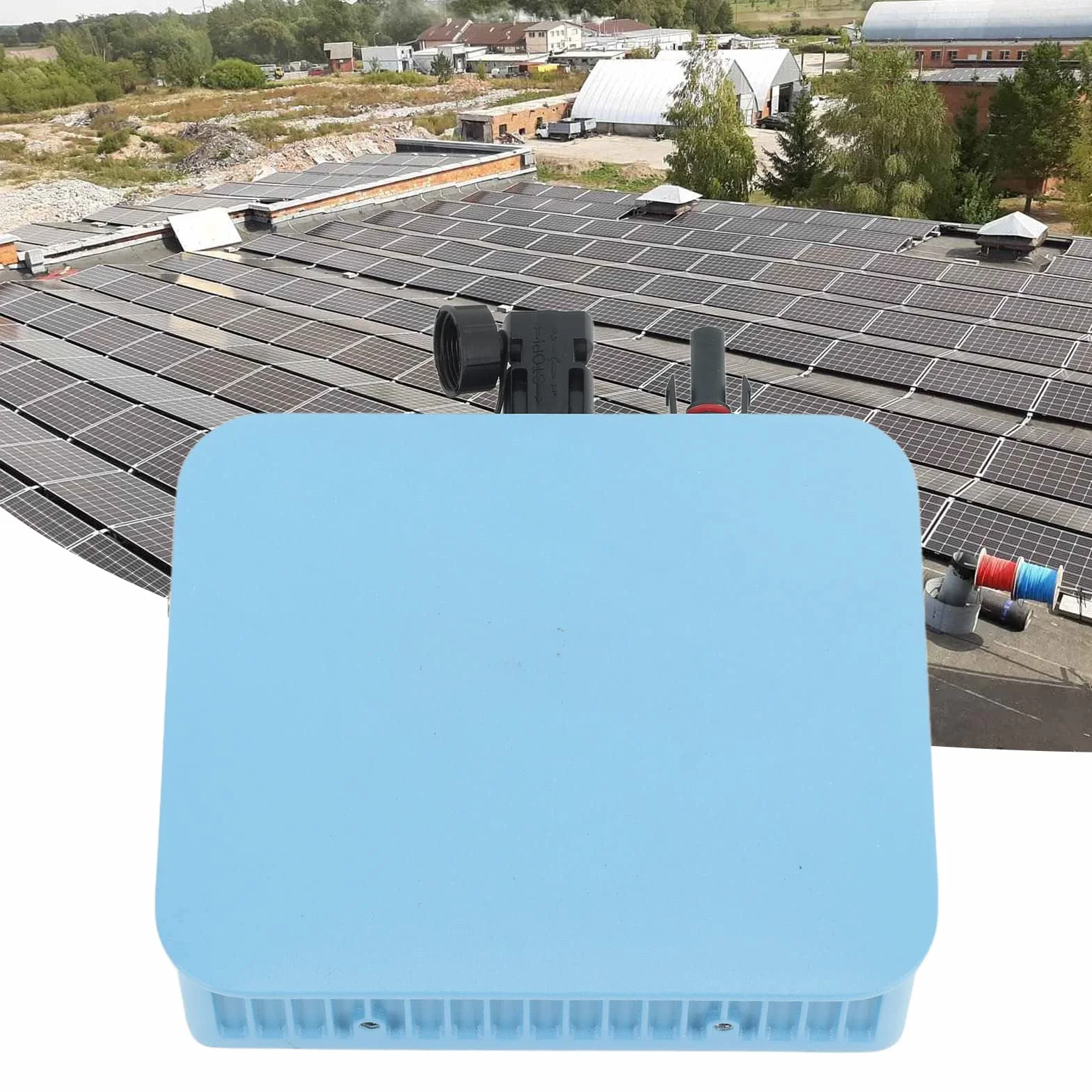 Microinversor de Conexión a Red Solar, Protección contra Cortocircuitos a Prueba de Agua WiFi Monitoreo en la Nube Panel Solar Inteligente Microinversor (1000W)