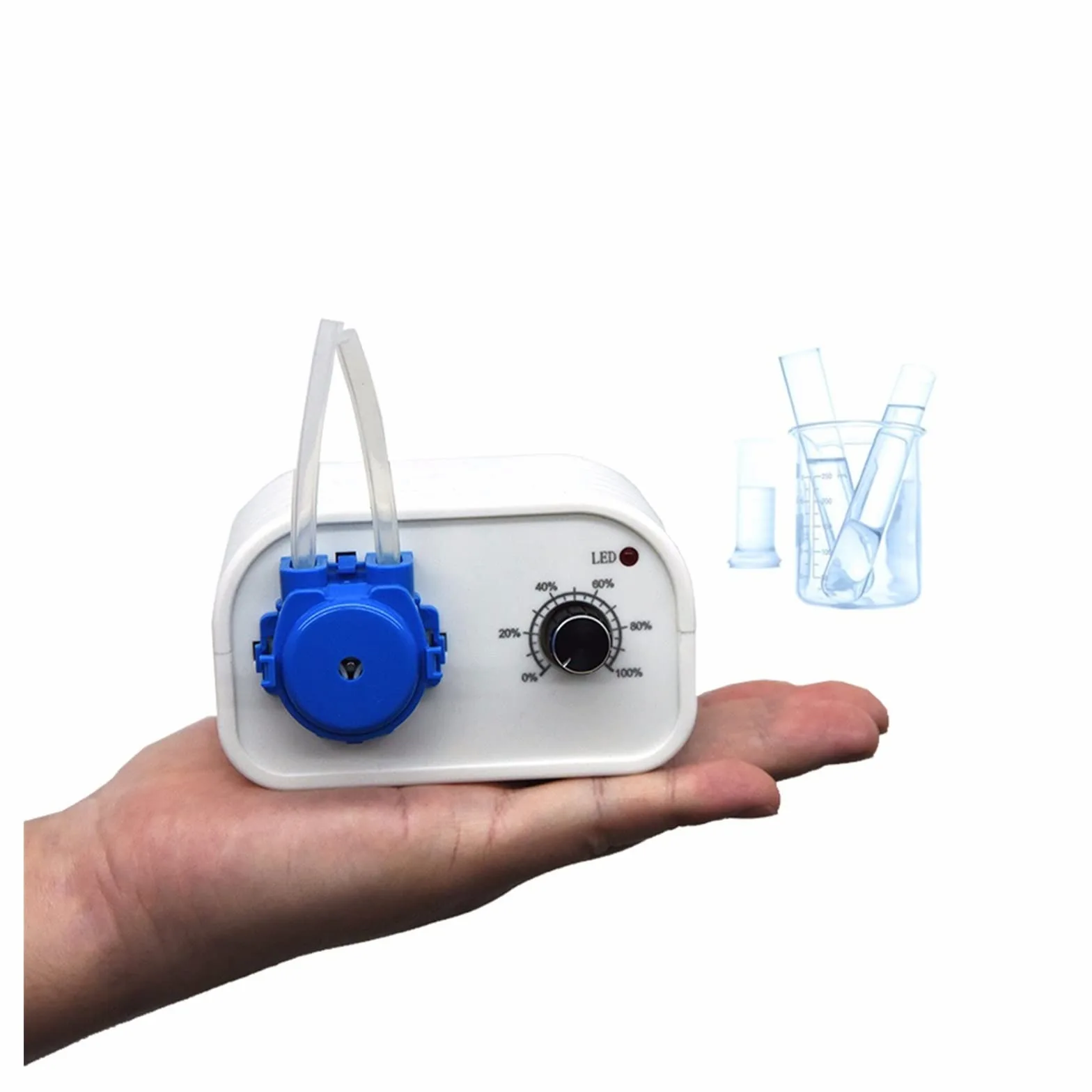 Bomba de Vacío, Bomba peristáltica, bomba dosificadora de líquido 24v CC for laboratorio acuario, agua eléctrica analítica, autocebante, alimentación Nasal(S10B)