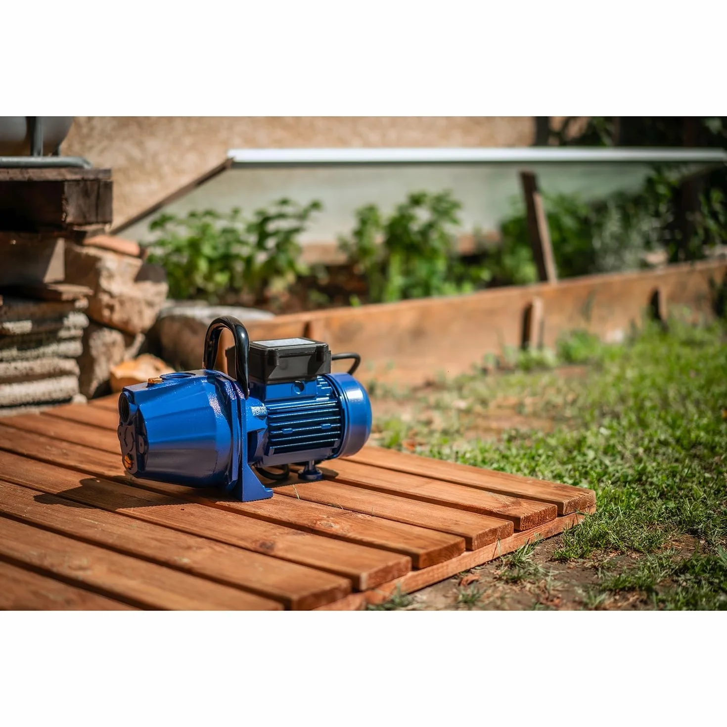 SPID'O - Bomba de Riego en Fundición 900W - 3,6 m3/h - 4,2 bar - Bomba de Superficie para Jardín y Agua de Lluvia