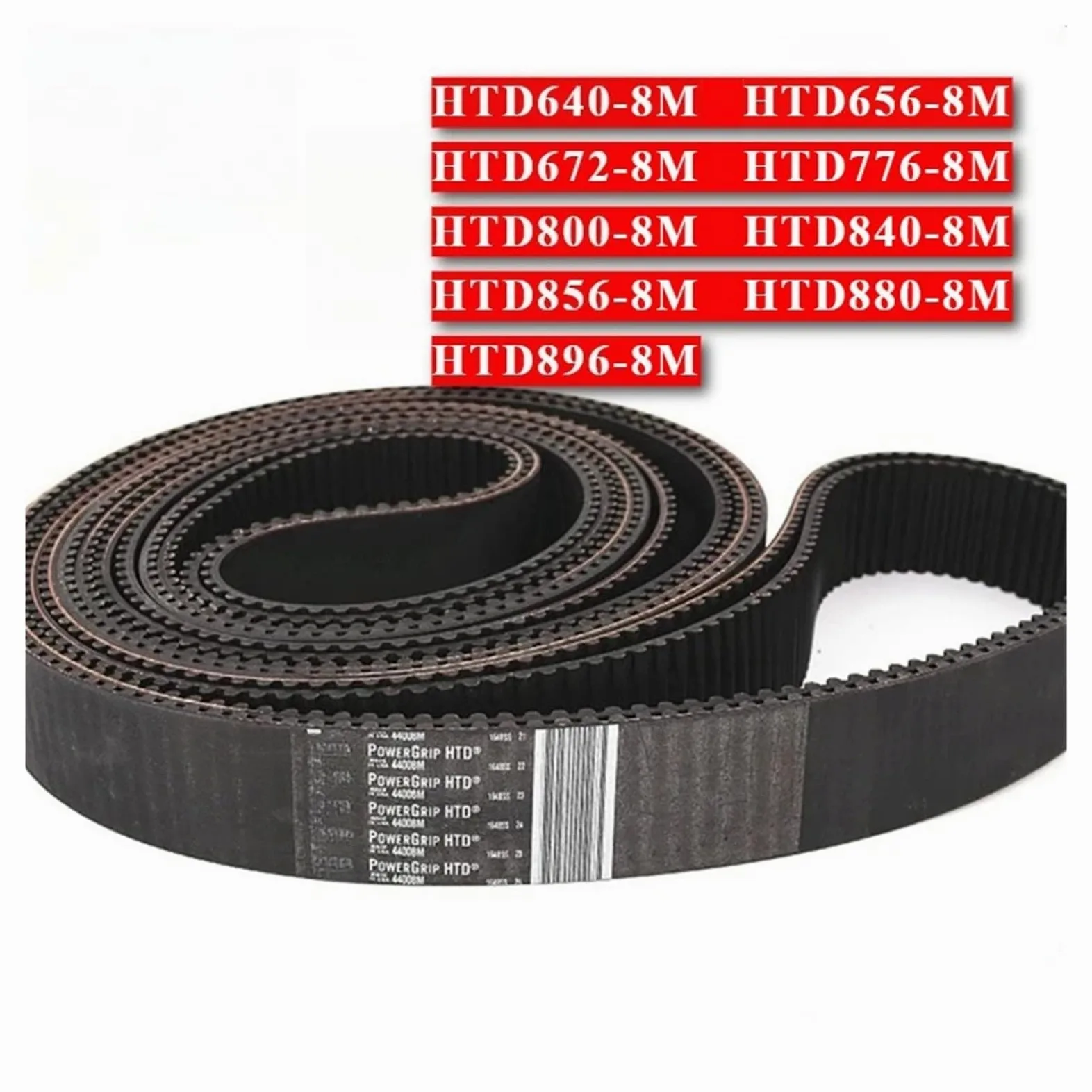 HTD640-8M 656-8M 672-8M 776-8M 800-8M 840-8M 856-8M 880-8M 896-8M PowerGrip HTD cinturones herramientas impresora 3d correa de distribución dentada 1 unidad(40mm,HTD672-8M_1PCS)