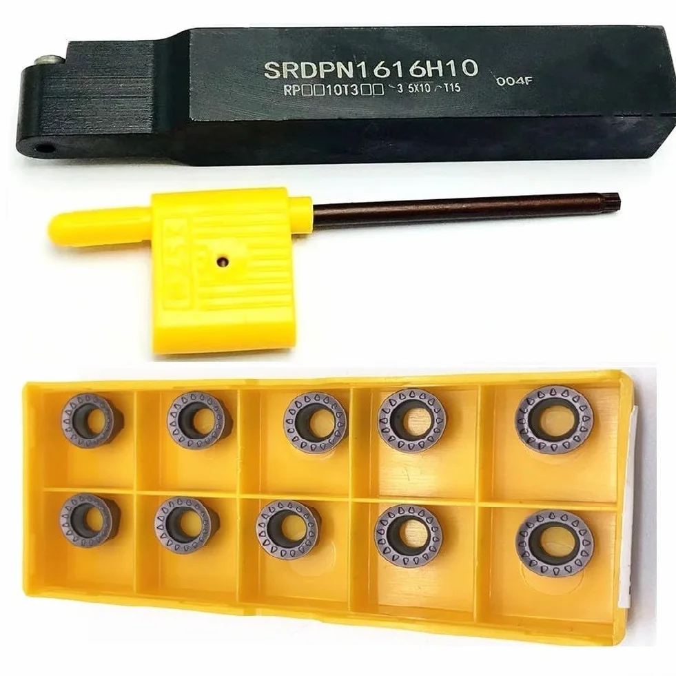 Soporte de herramientas de torneado barra de mandrinar 10 piezas RPMT10T3MO insertos de carburo para torno CNC