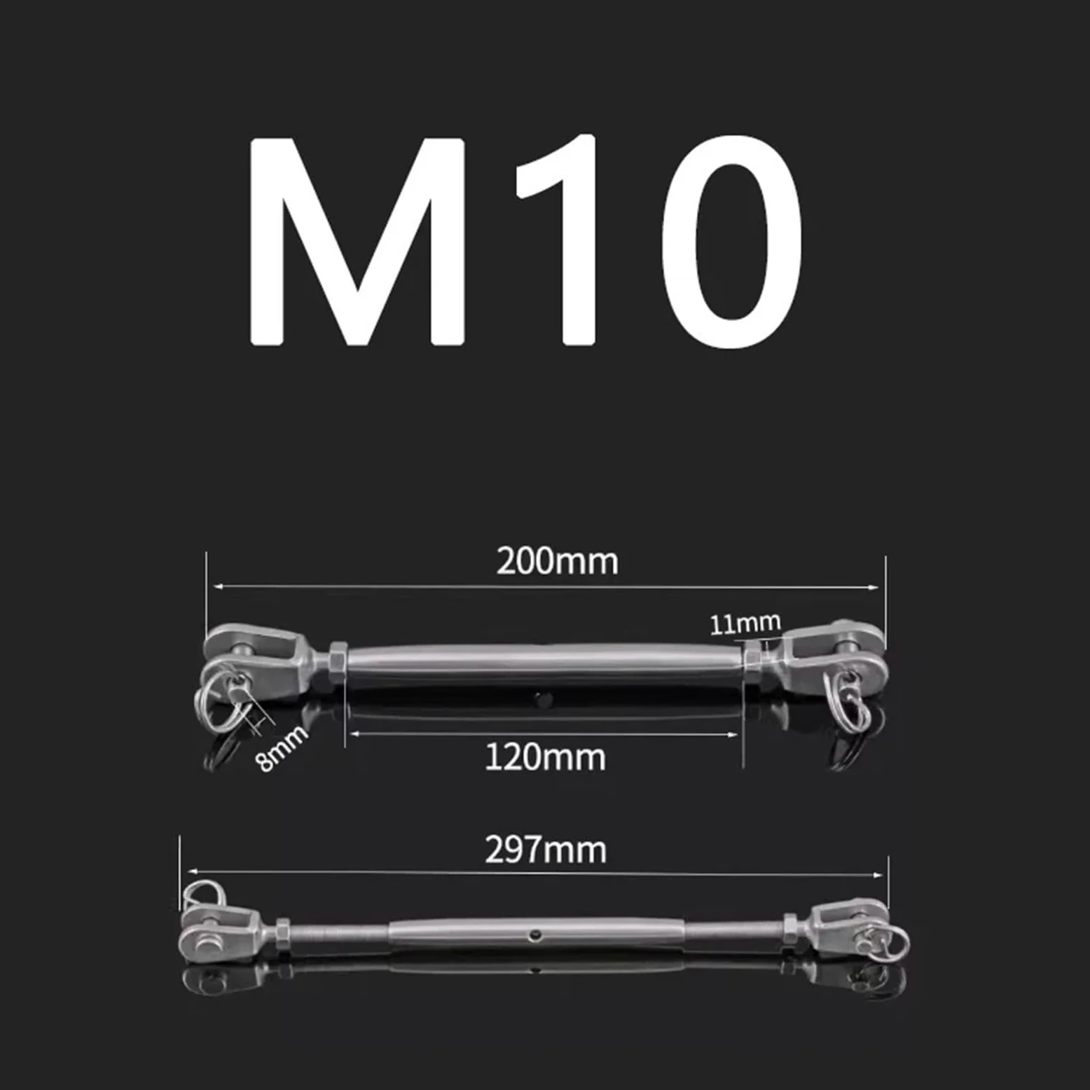 4 Uds M5-M10 mandíbula de cuerpo cerrado/tensor tornillo cesta flores for cuerda Cable tensor para Cuerda(M10)