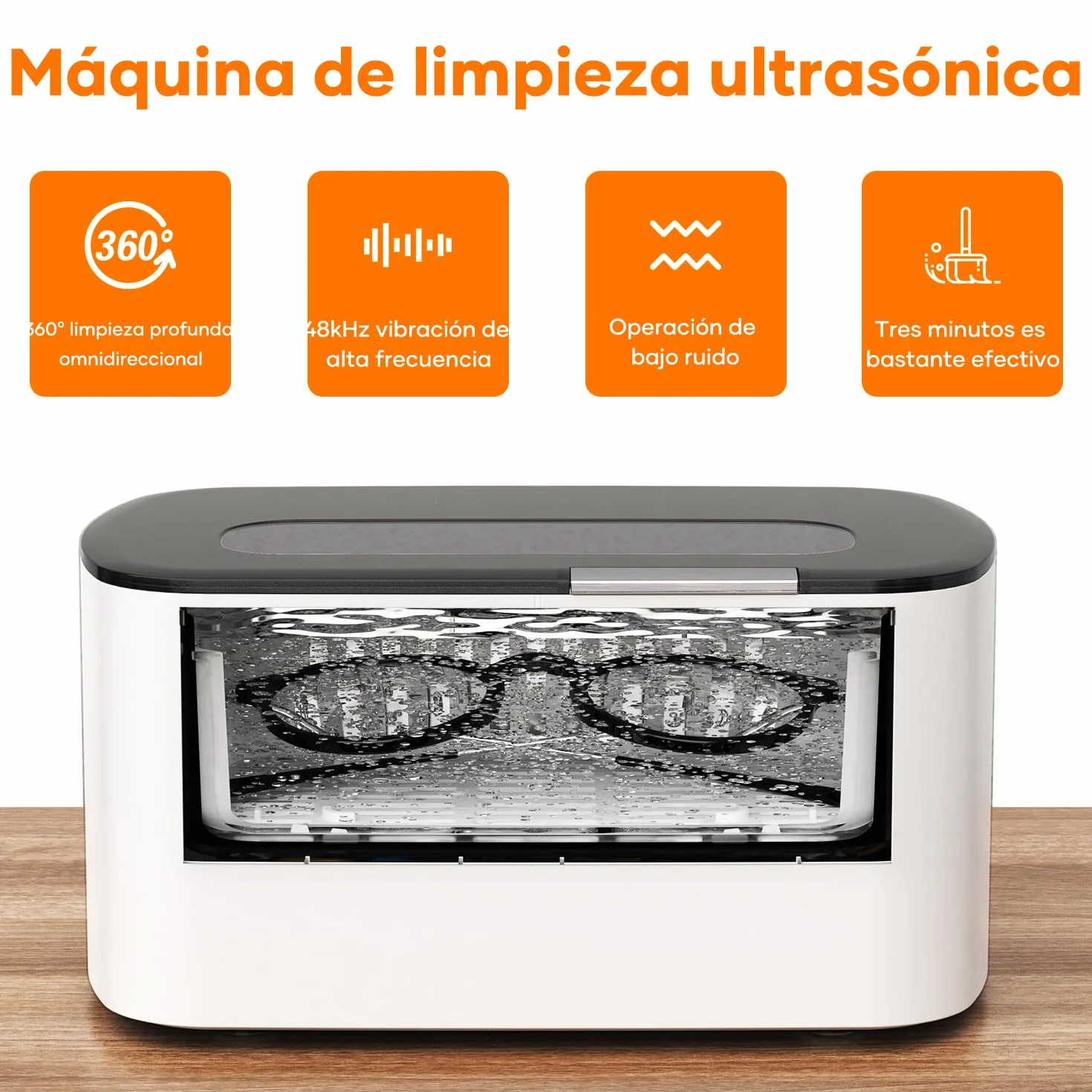 KECOOLKE Limpiador ultrasónico 600 ml temporizador digital para joyas gafas anillos