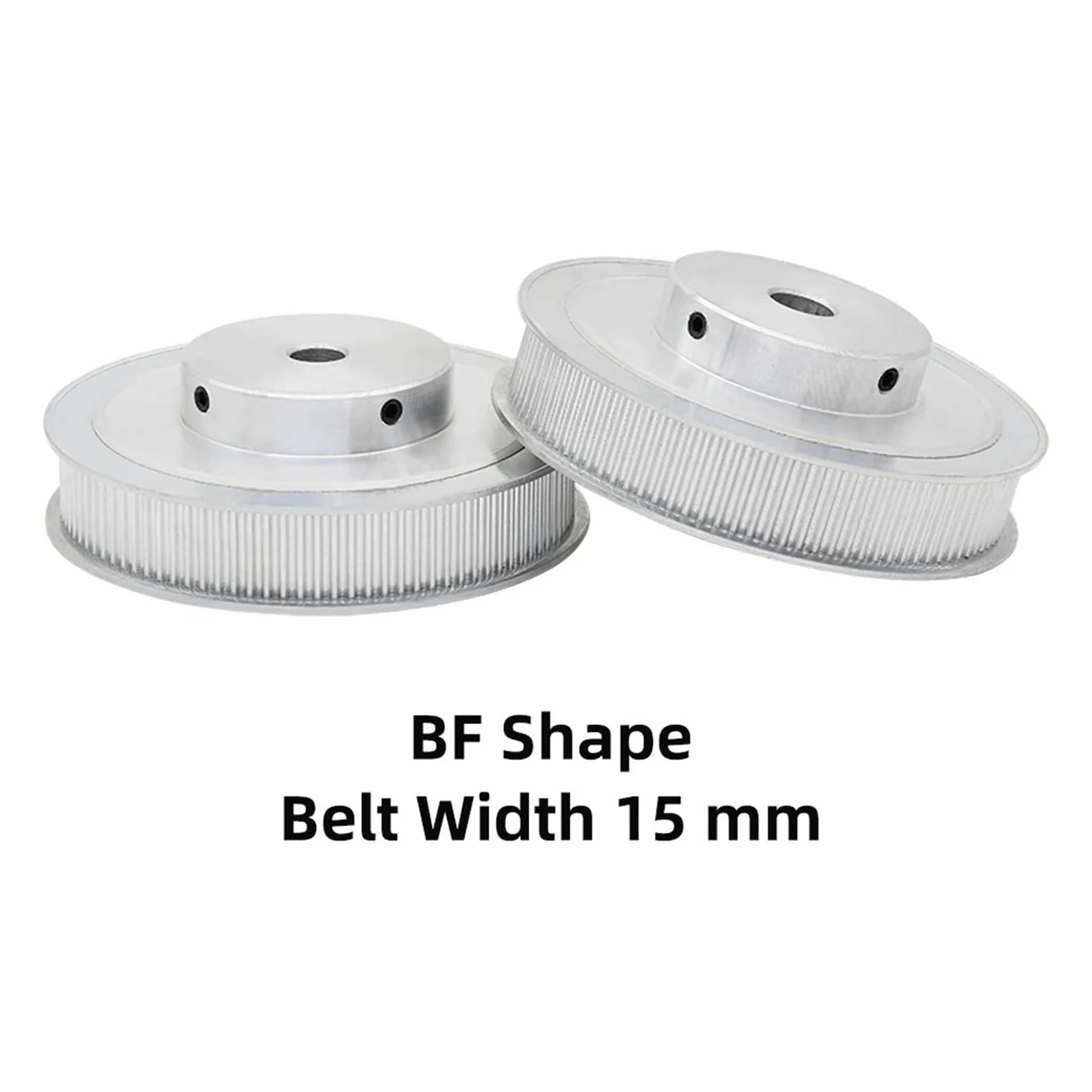 Polea de Motor eléctrico 150T, paso en forma de BF, ruedas de aleación de dientes de arco circular de 3,0mm, ancho de correa de 10/15mm, diámetro de 5-20mm, 150 dientes | 22X6X2.8 mm,Belt Width 15 mm