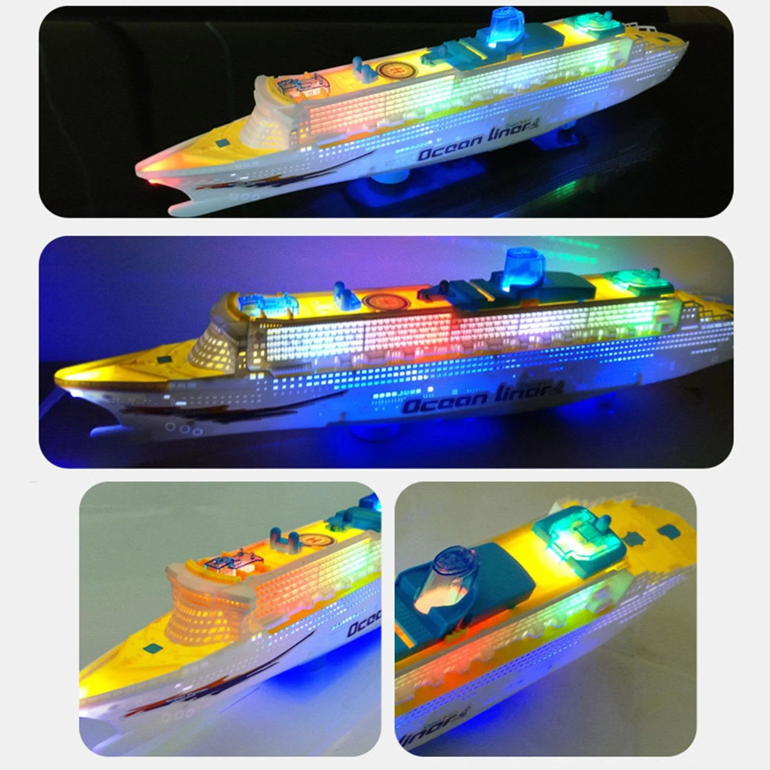 Juguete de Crucero Oceánico con Luz LED y Sonido, 49 x 6 x 10,5 cm