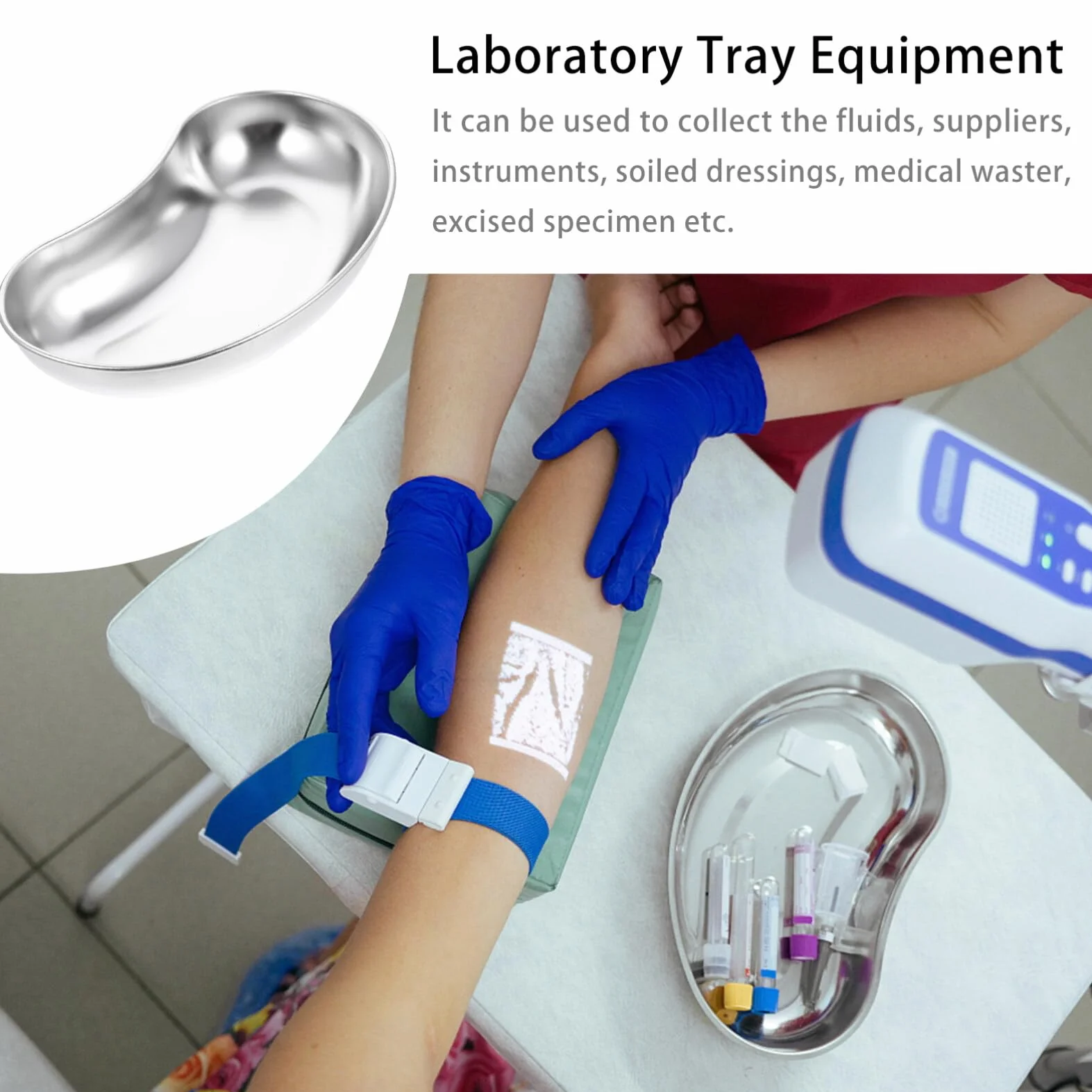 Scicalife Bandeja de Acero Inoxidable para Riñonera Lavabo Emesis Instrumentos Dental Quirúrgicas