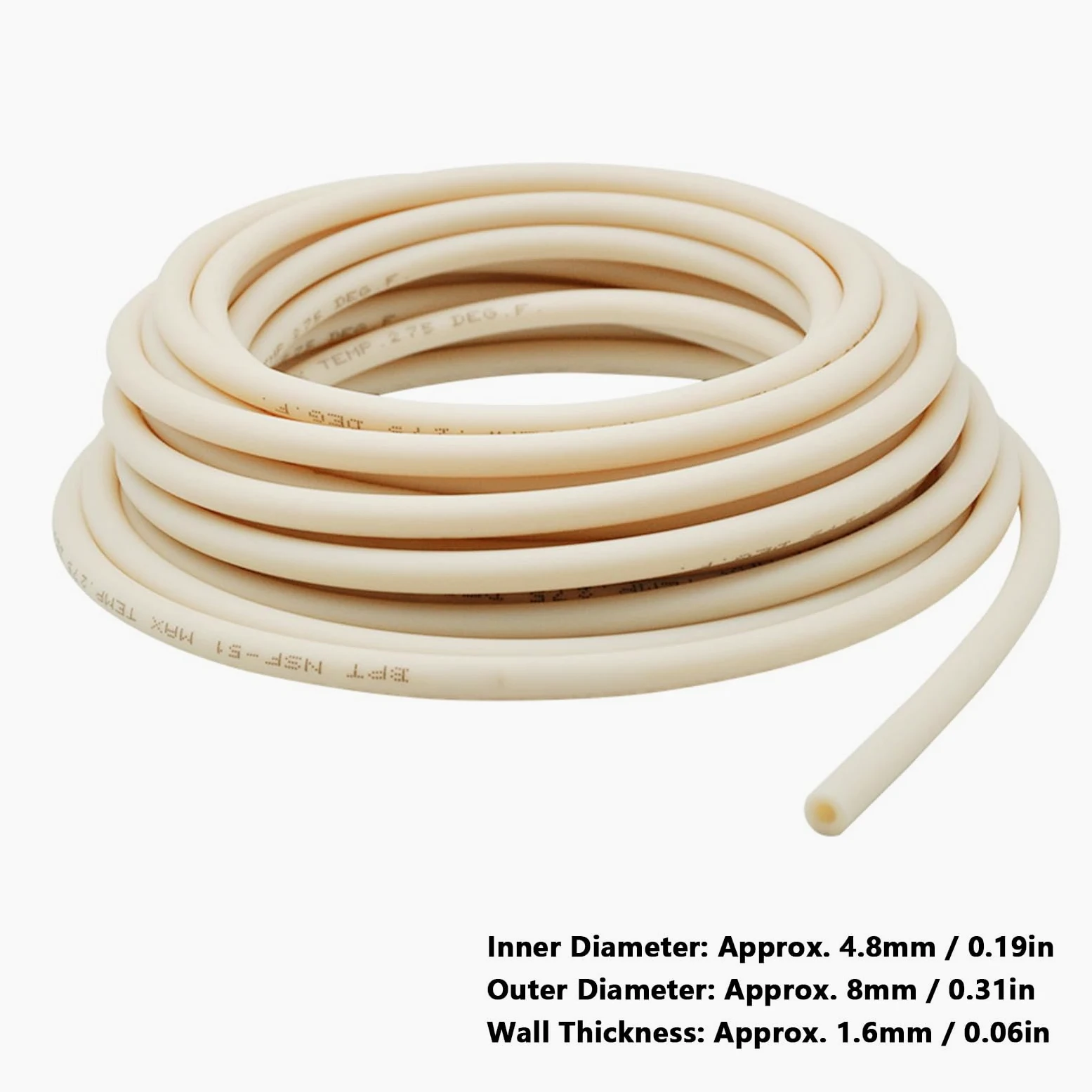 Tubo de bomba peristáltica XTEVU, manguera de bomba de silicona y tubo resistente a los químicos, 1 metro ácido alcali resistente a la bomba peristáltica para uso de laboratorio